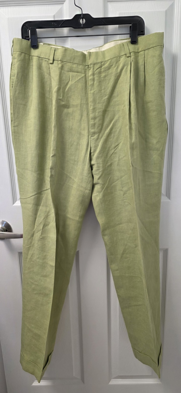 Ralph Lauren Purple Label Mens Pleated Linen Suit Trousers Pants 36 Quiet Luxury