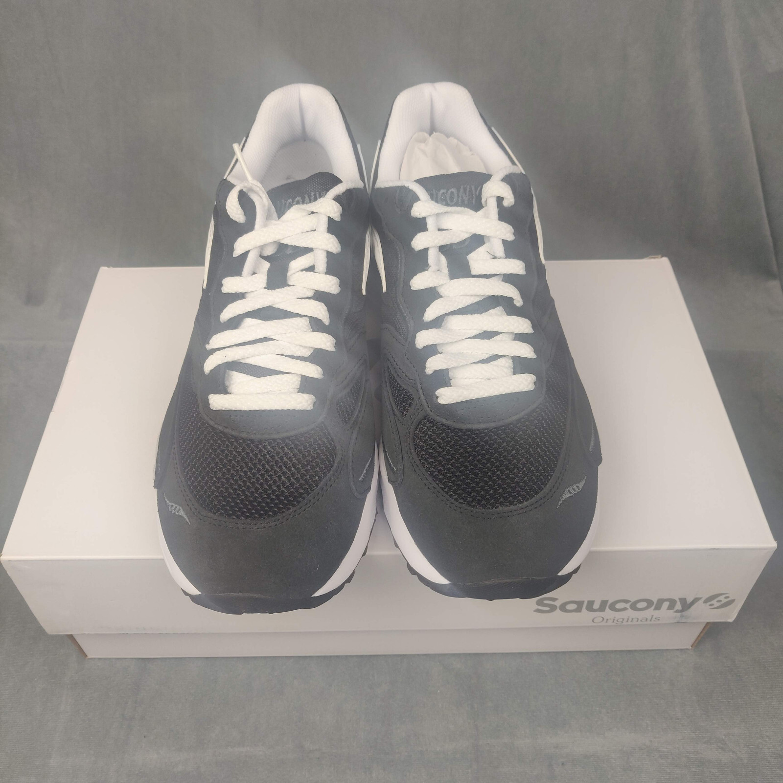 Saucony 3D Grid Hurricane Black White Jogging Running Shoes Sneakers Mens Sz 9