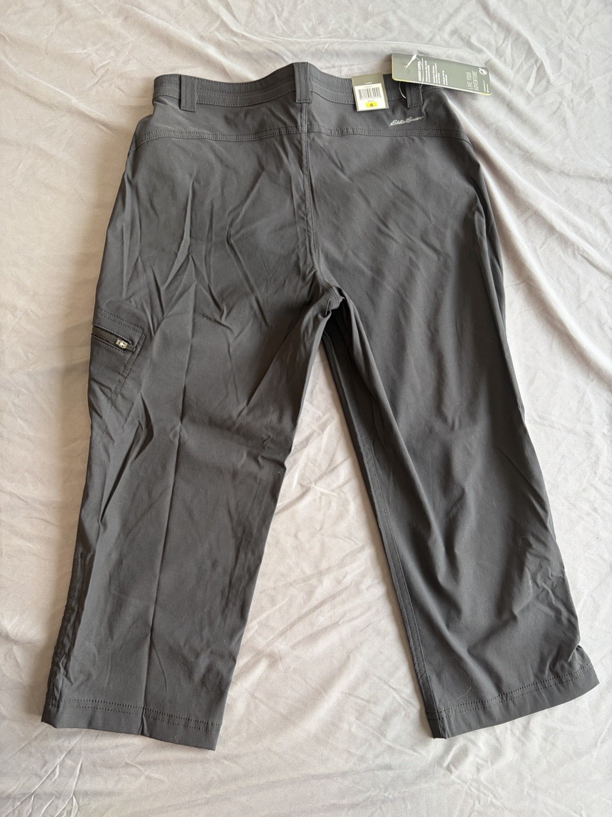 Eddie Bauer Rainier Capri Pants Women’s 6 Black Stretch UV Pockets