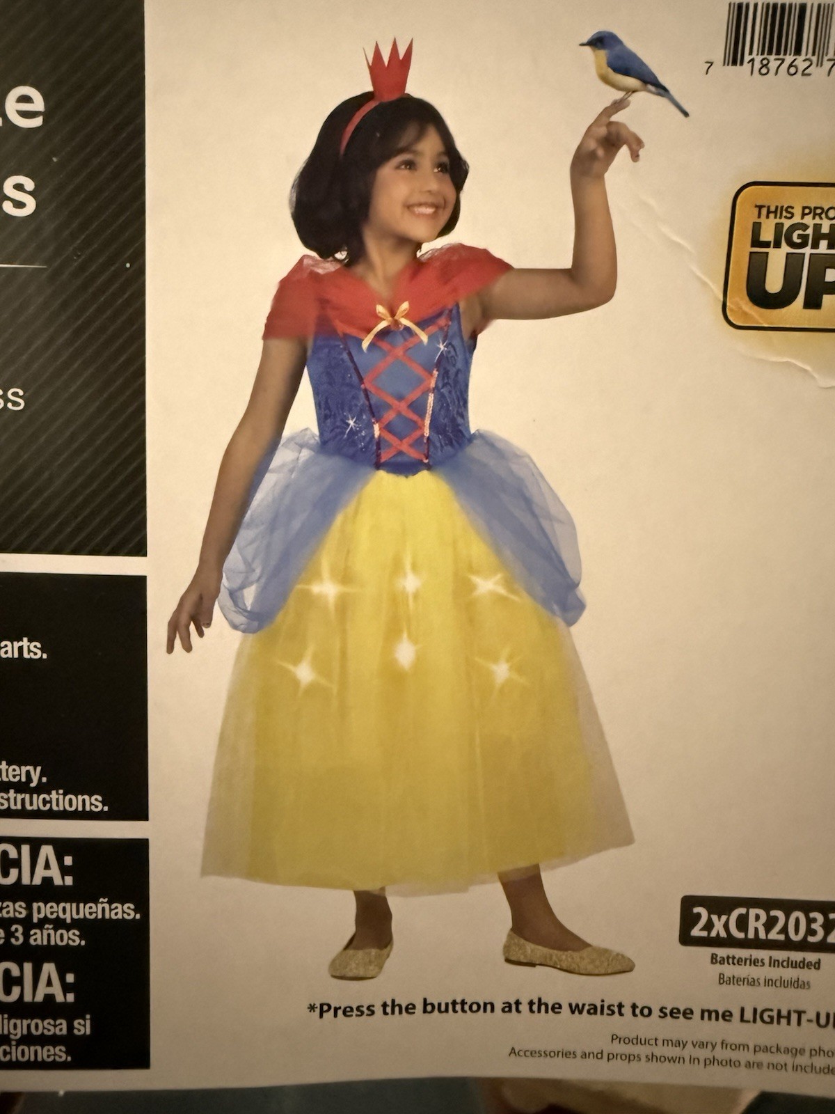 Snow White Dress Costume S(6/6x) Light-up Dress Halloween
