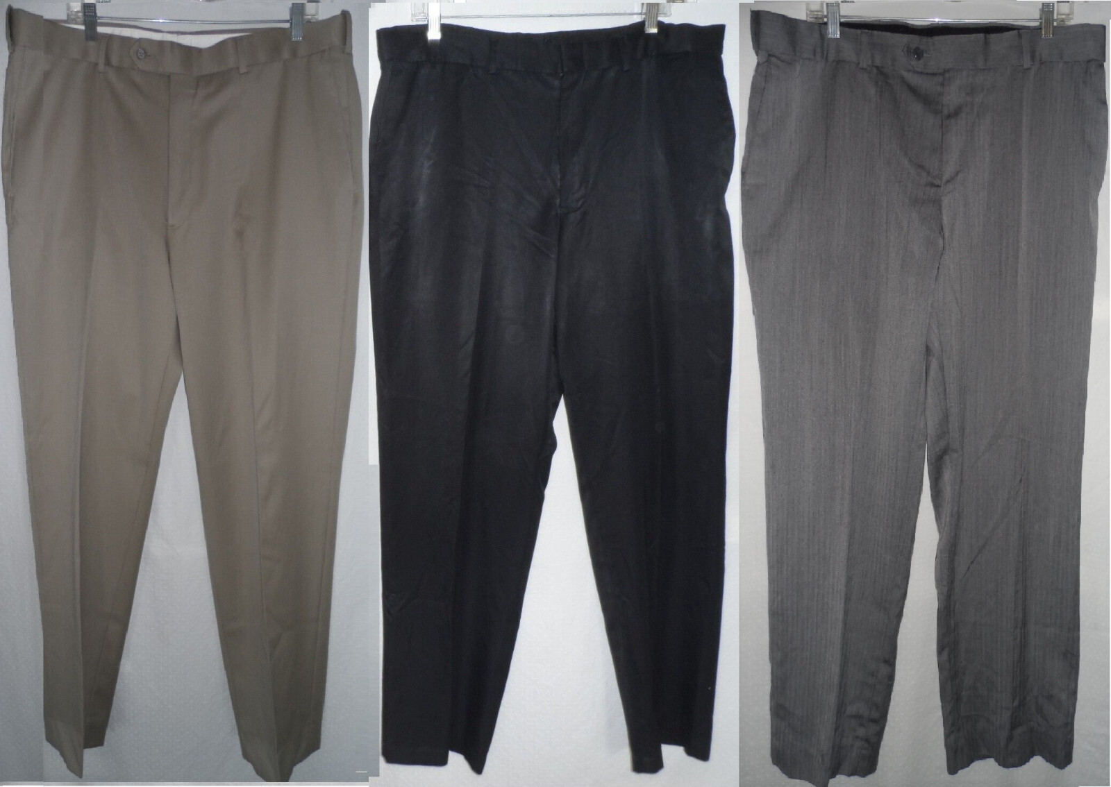 40×32 Haggar Stafford Etc Comfort Expandable Stretched Waist Dress Casual Pants