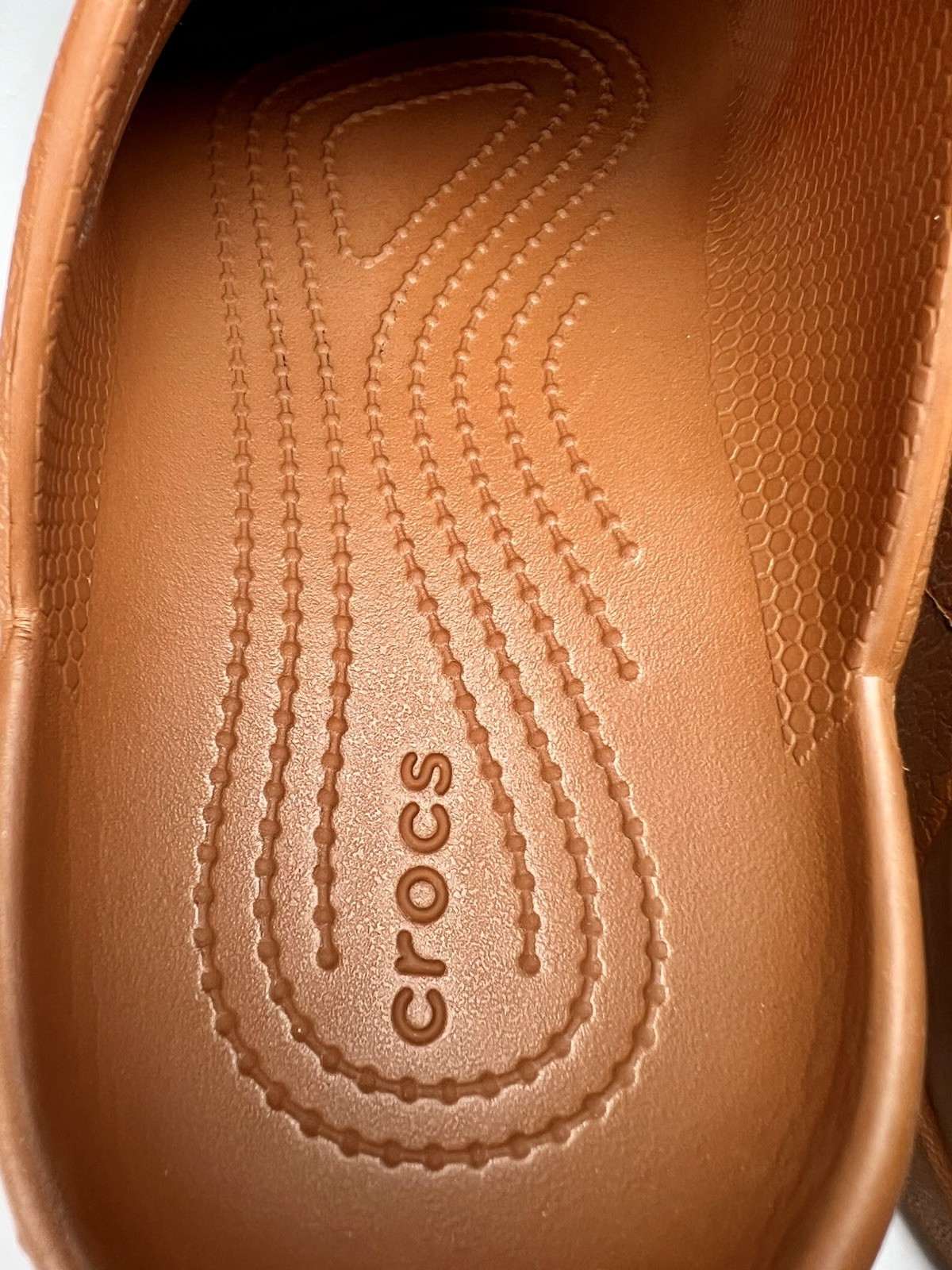 Crocs Dylan Clog Cognac Brown Mule Excellent Condition M 4 W 6 Shoes Slip On
