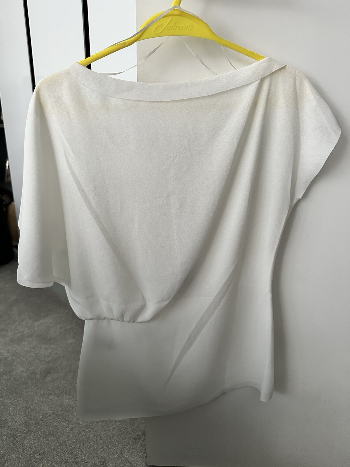 Reiss Sanna Off White Asymmetrical Blouse Size 10 UK NEW With TAGS RRP £95