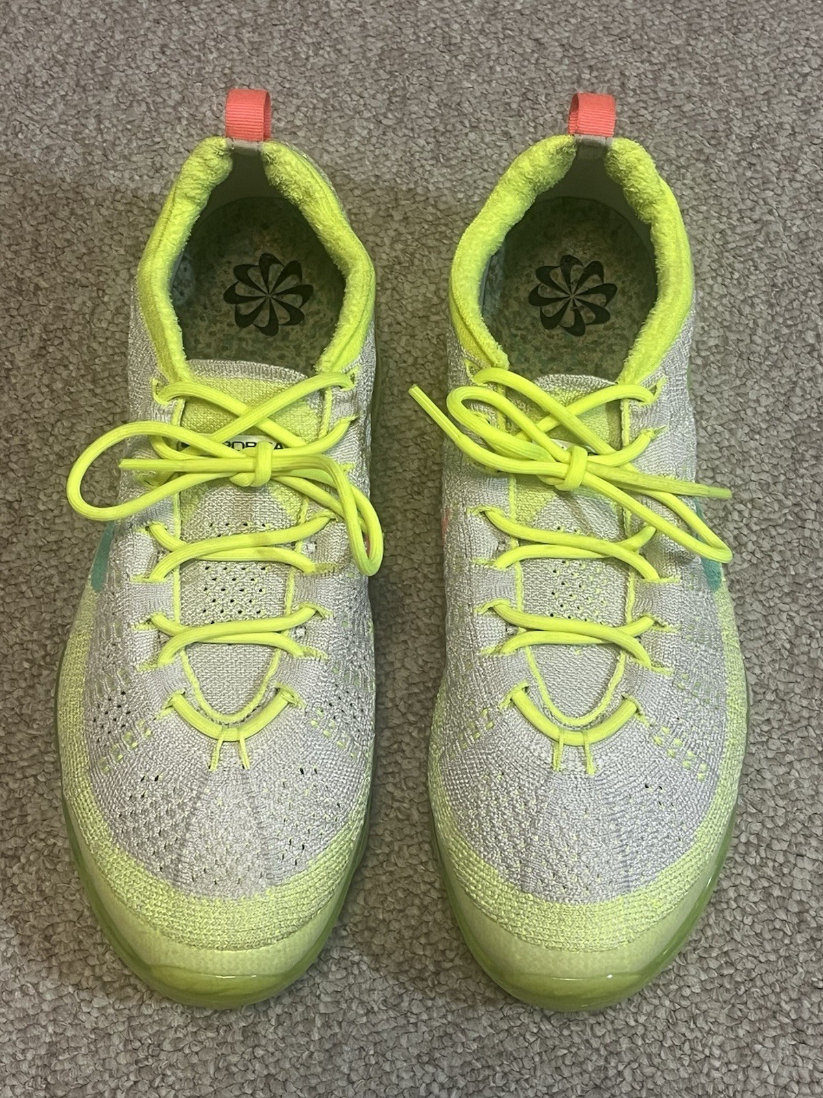Nike Air Vapormax 2023 Flyknit Vast Grey Volt Yellow FZ4016 001 Men’s 10