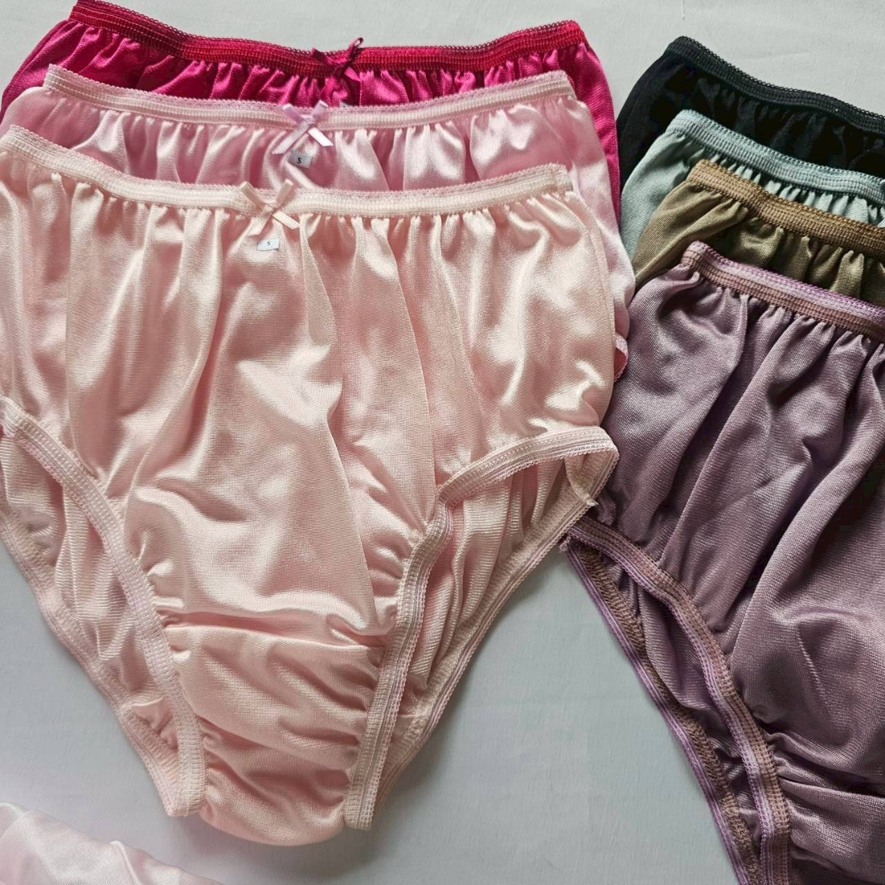 13pcs Underwear Women Nylon Small Panties Smooth Soft Briefs High Waist 24″-28″