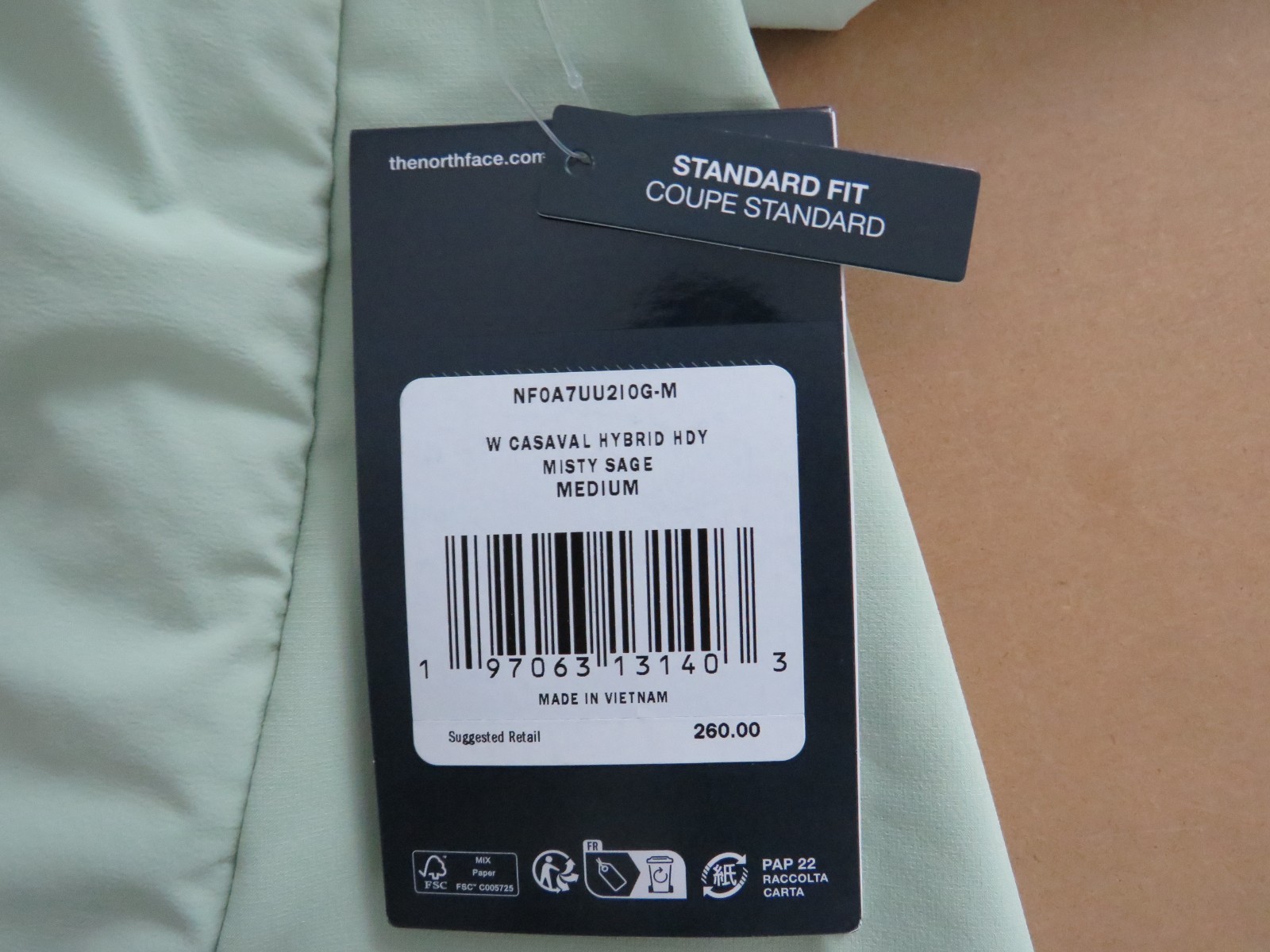 Womens The North Face Summit Casaval Ventrix Hybrid Hoodie Insulated Jacket Sage