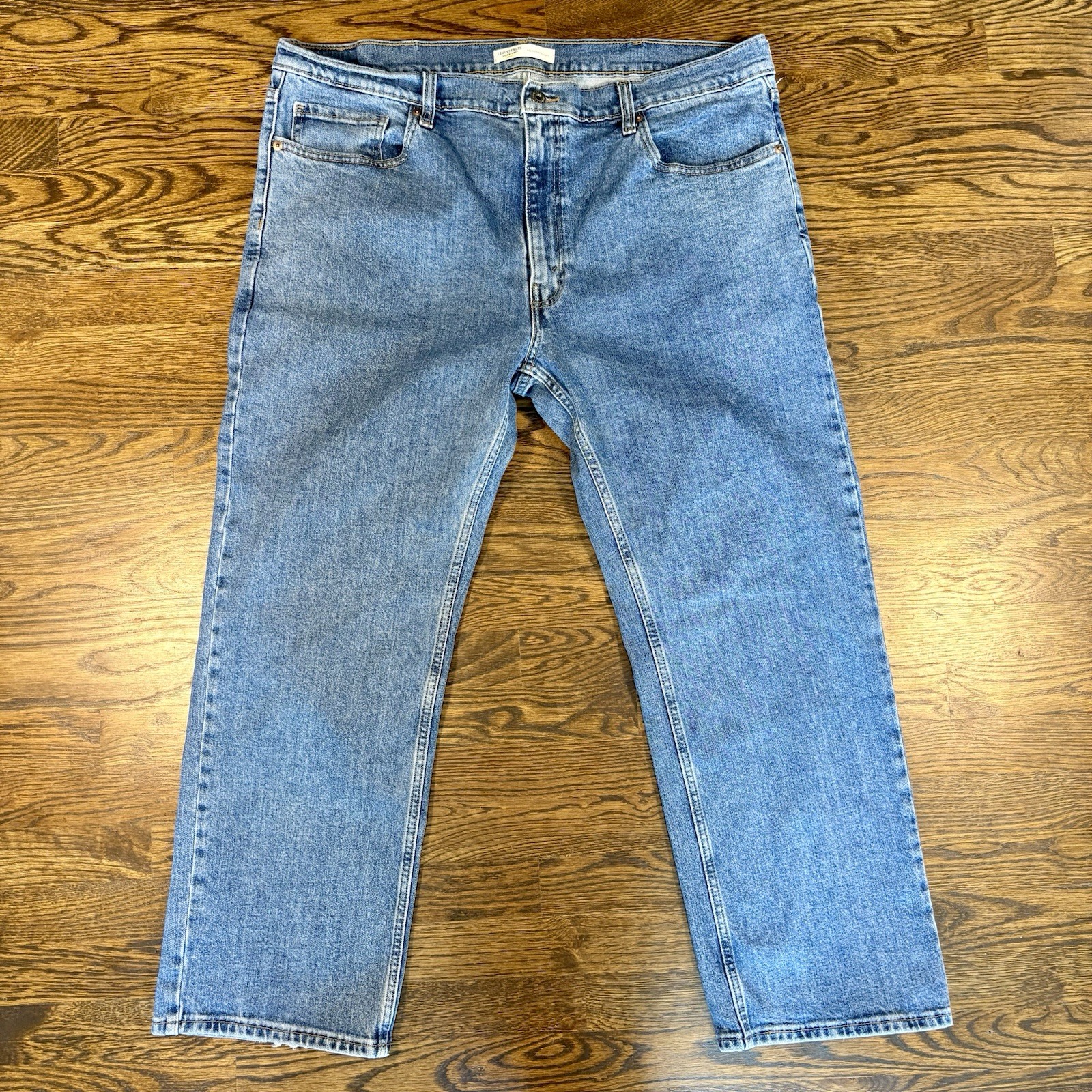 Signature by Levi Strauss Men’s Regular Fit Straight Leg Jeans Blue Denim 42×30