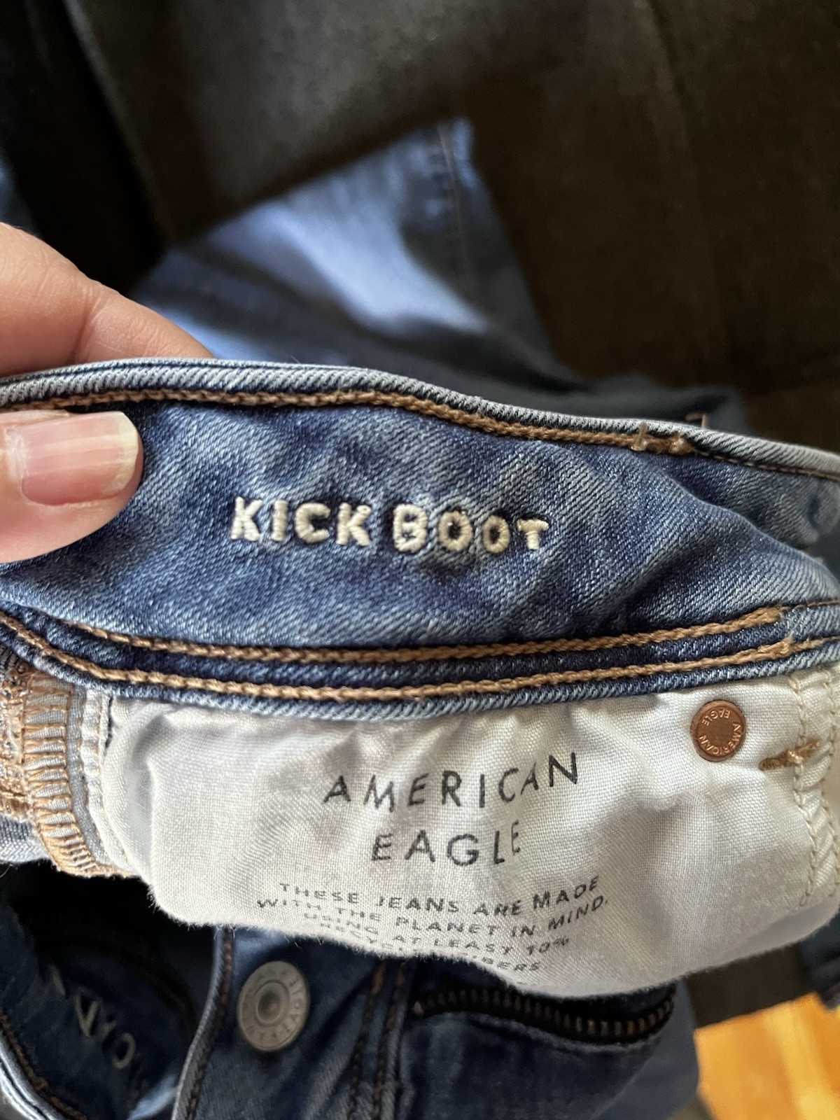 Lot of 2 American Eagle Women’s Bootcut Blue Denim Jeans 00 Regular
