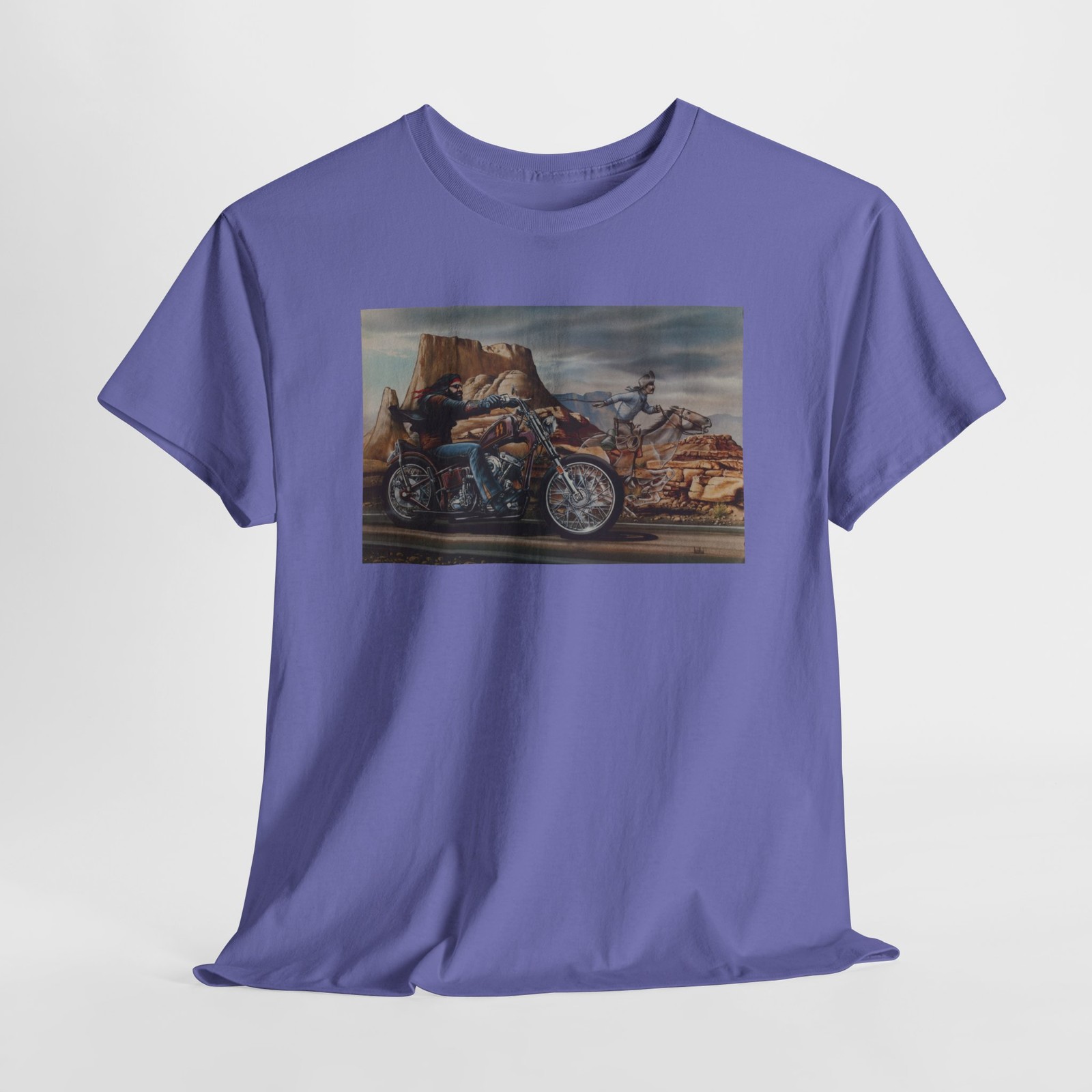Ghost Rider Unisex Tee, Motorcycle Artwork David Mann, T-Shirt, Biker Lifestyle