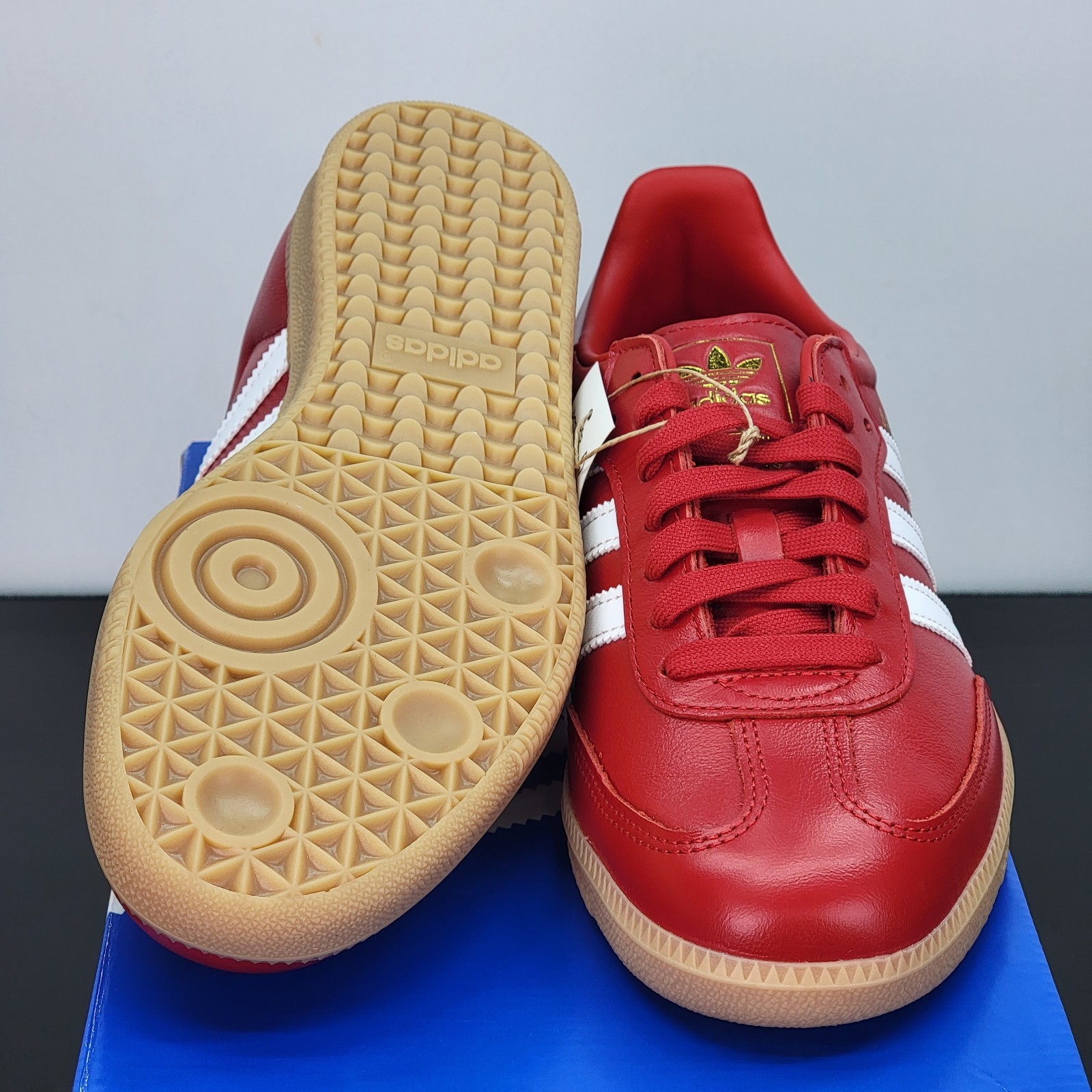 Adidas Samba OG Men’s Size 8 Athletic Shoes Red White Soccer Footwear Sneakers