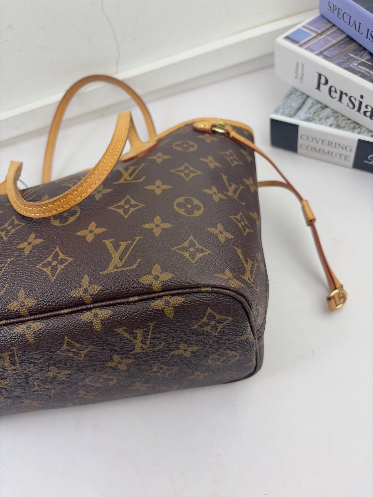 Authentic Louis Vuitton Neverfull PM Monogram Tote Bag Beige Lining eBay AG