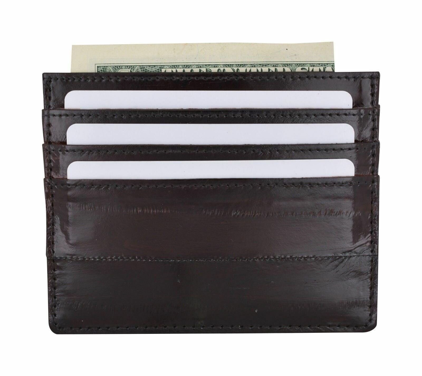 Genuine eel skin soft slim credit card holder Men’s wallet by Marshal®