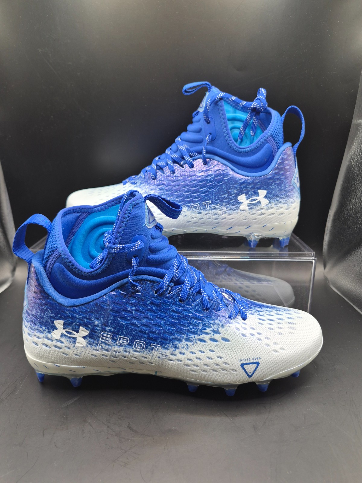 Under Armour Spotlight Lux MC (Size 9) “Blue/White” Men’s Football Cleats