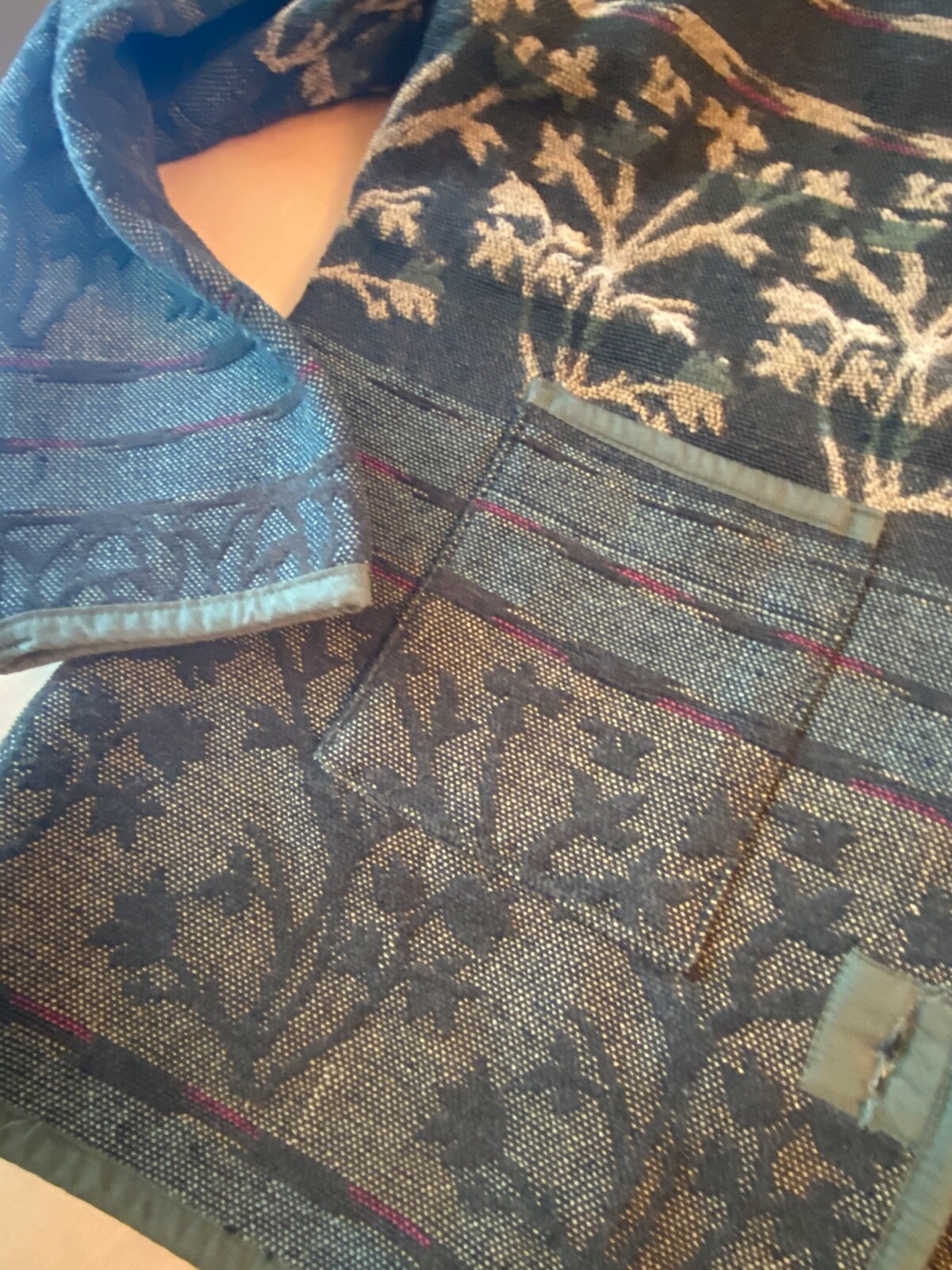 FLASHBACK JACKET WOMENS SZ M ART TO WEAR TAPESTRY TRIBAL BUTTONS FESTIVAL BOHO