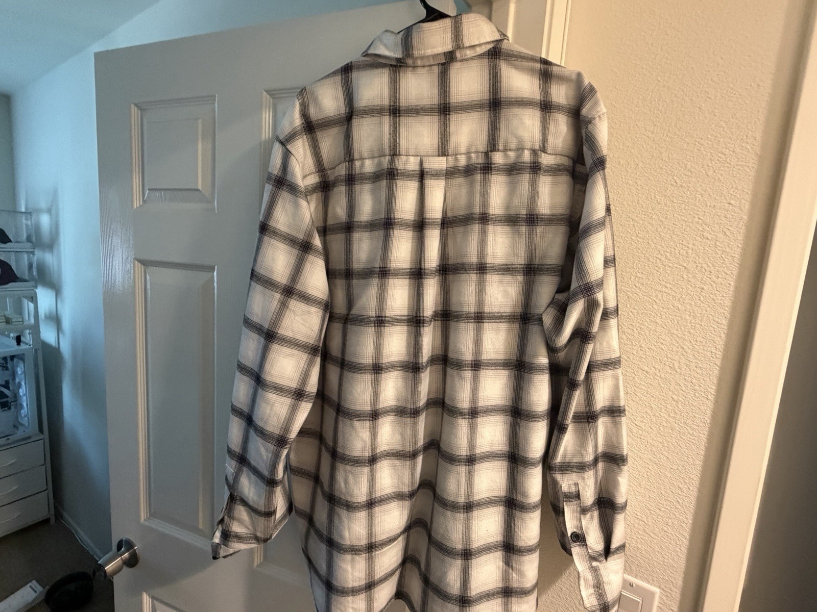 Dixxon Flannel Guera Men’s 2XL White Black Plaid Pearl Snap Button Shirt