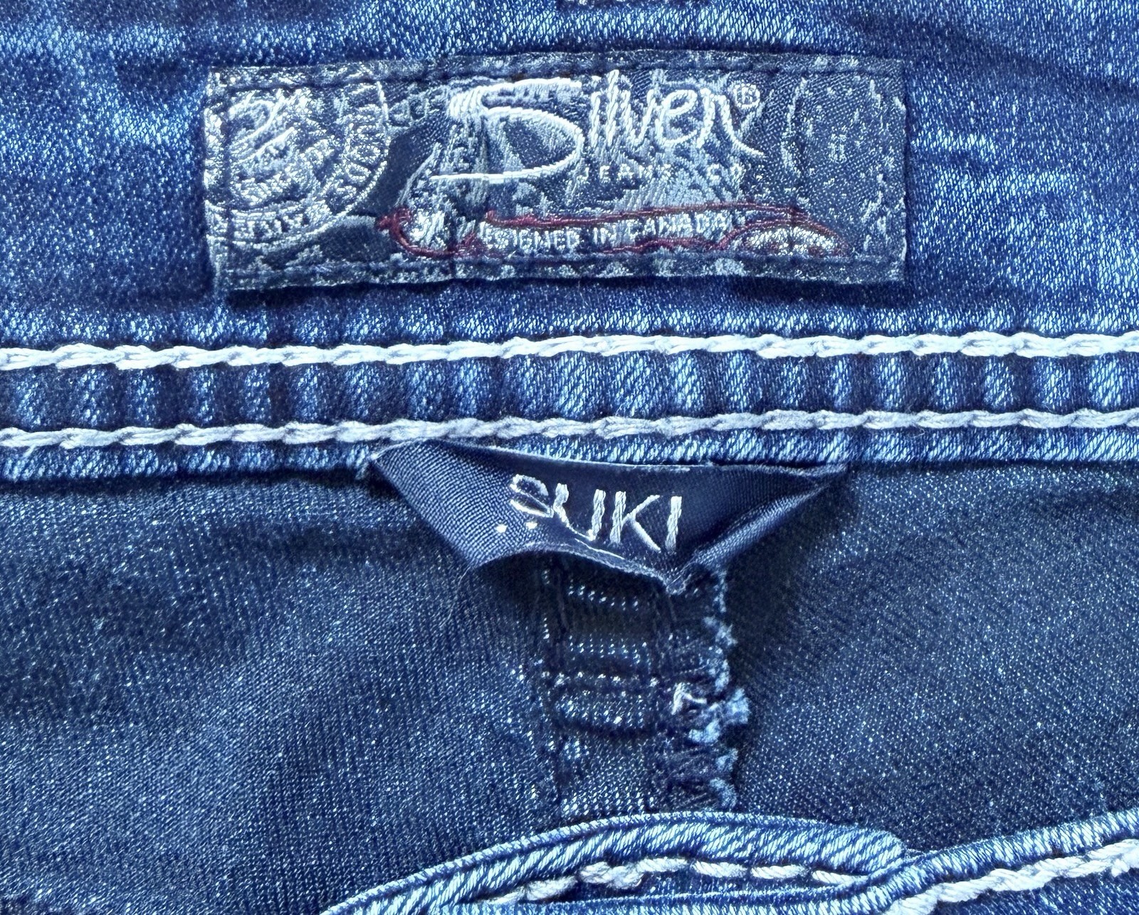 Silver Jeans Co. Suki Bootcut Mid Rise Medium Wash Stretch Denim Blue Jeans plus