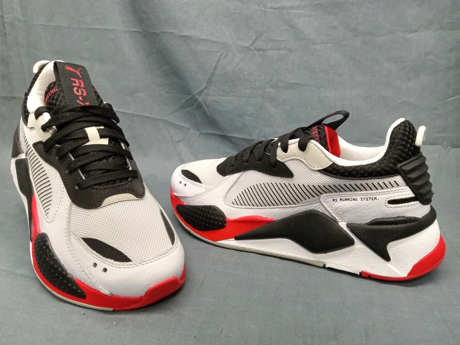Puma RS-X Home Jr. Leather Mesh Sneakers Black White Red Boys Size 7 NEW IN BOX!