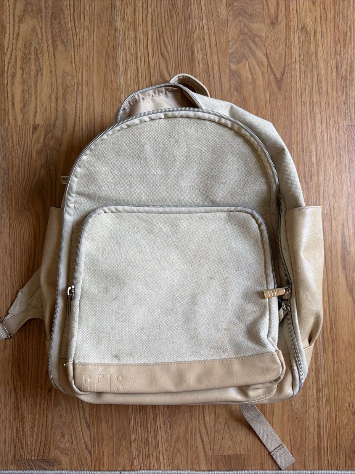 Beis The Backpack In Beige: Damaged