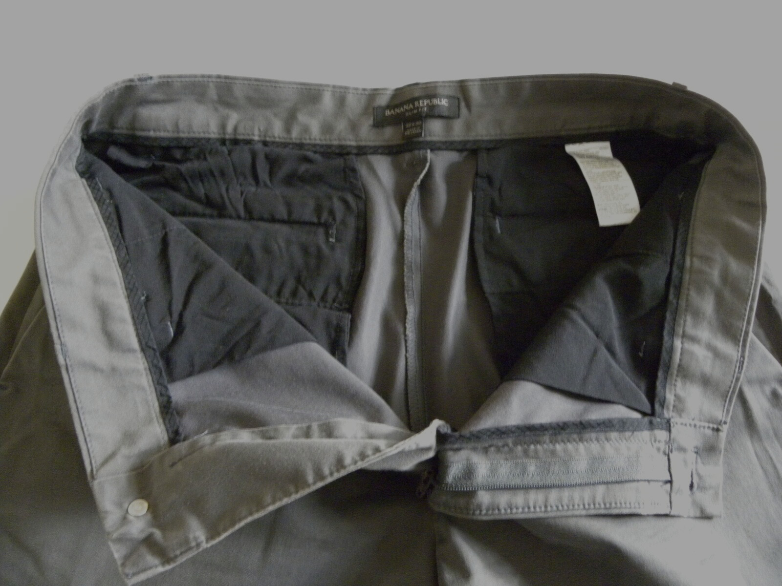 Banana Republic Aiden Slim Fit Chino Pants Men’s 32×30 Dark Gray Greenish
