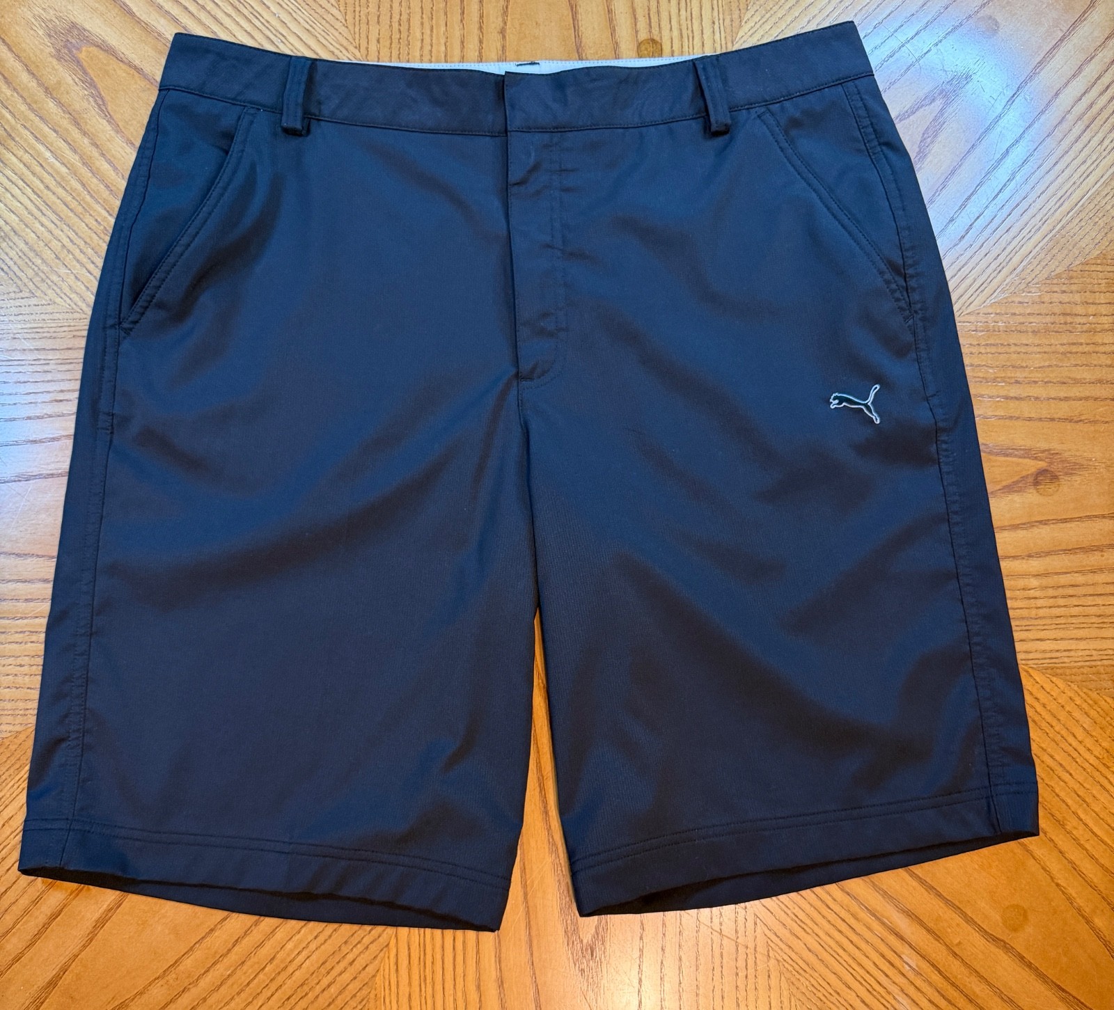 PUMA Cell Golf Shorts Sport Lifestyle Cobra Size 36 Mens Black Tech Wicking
