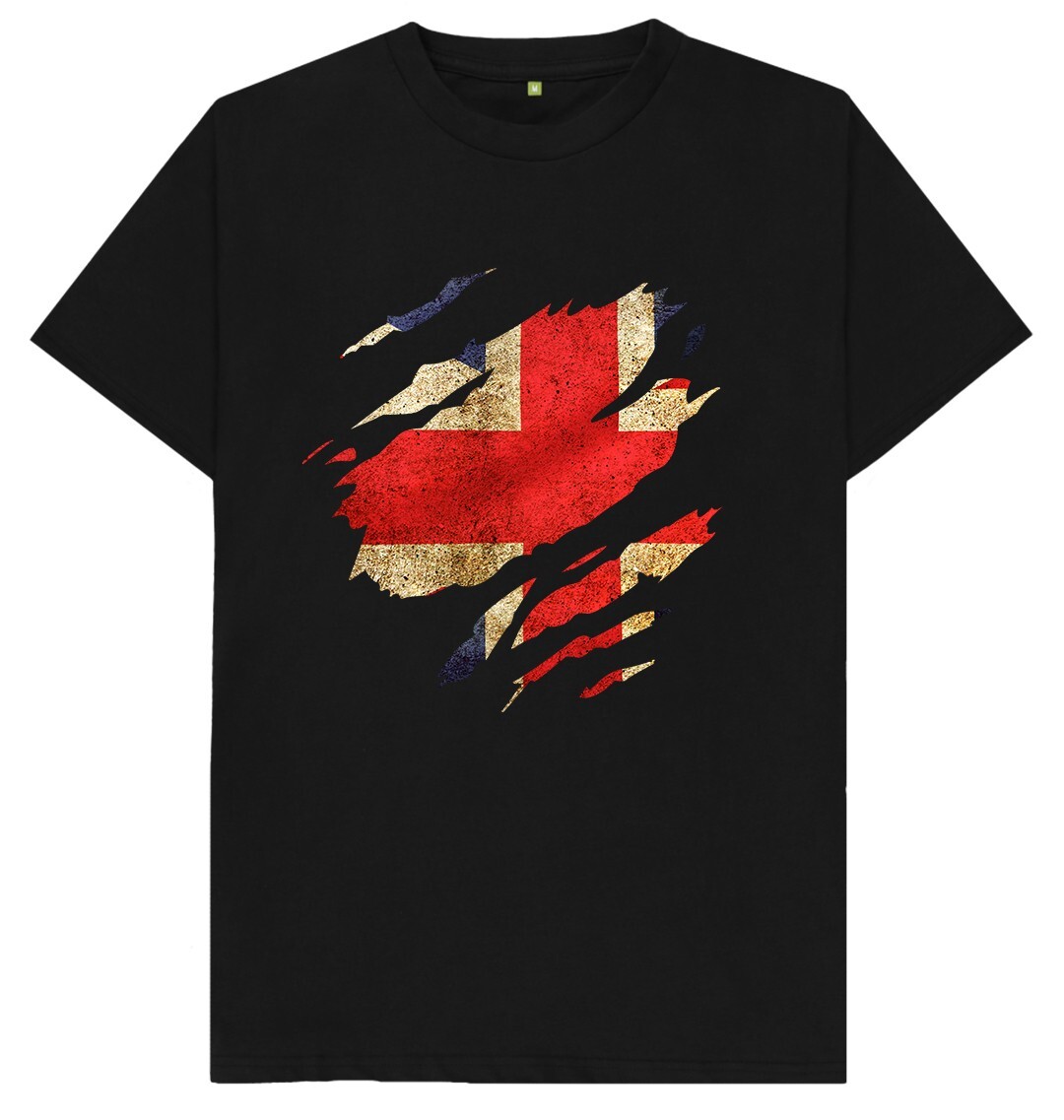 United Kingdom Ripped Flag Patriotic St George’s Day T Shirt