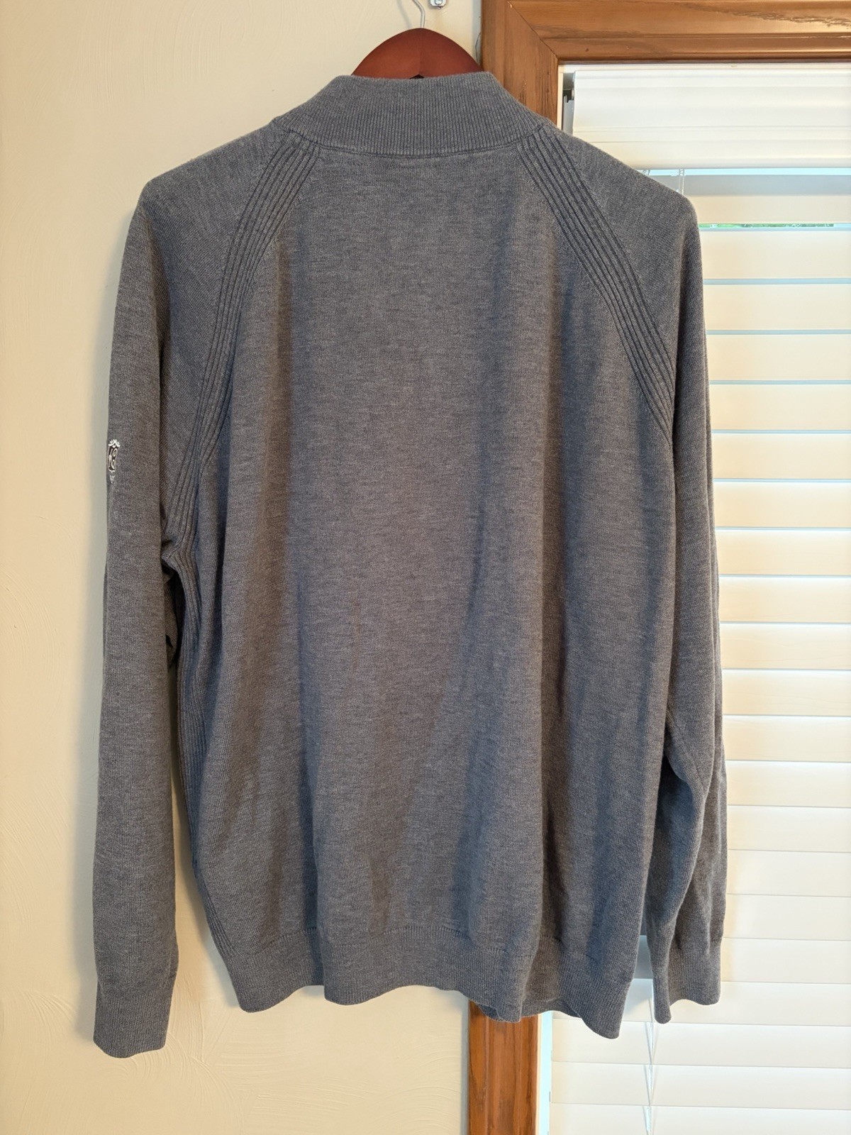 FootJoy Men’s Gray Knit Pullover Sweater 1/4 Zip Mock Neck 2XL The Kahkwa Club