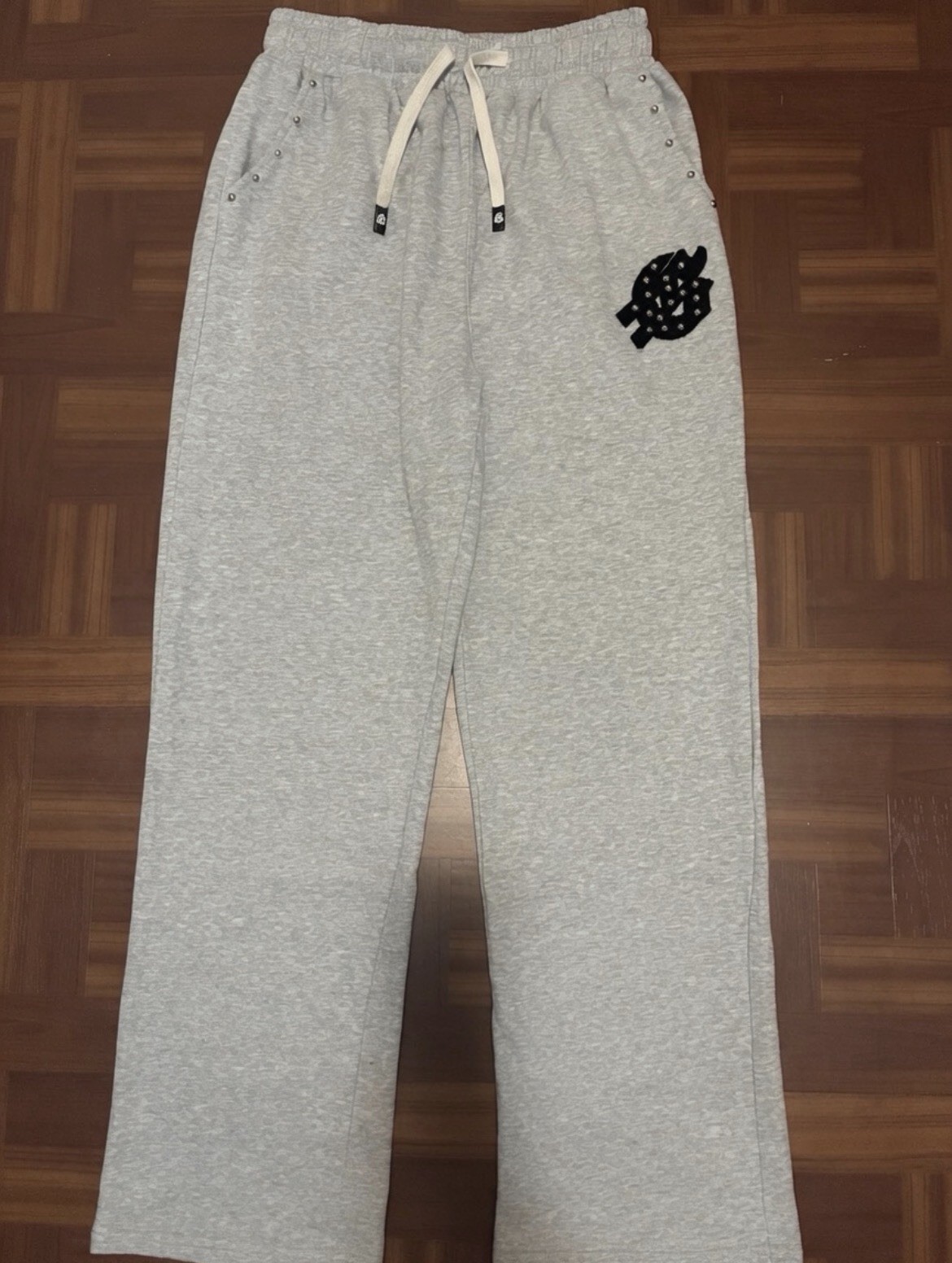 Godspeed Gray Studded Full-Zip Fleece Hoodie & Pants Tracksuit Set, L