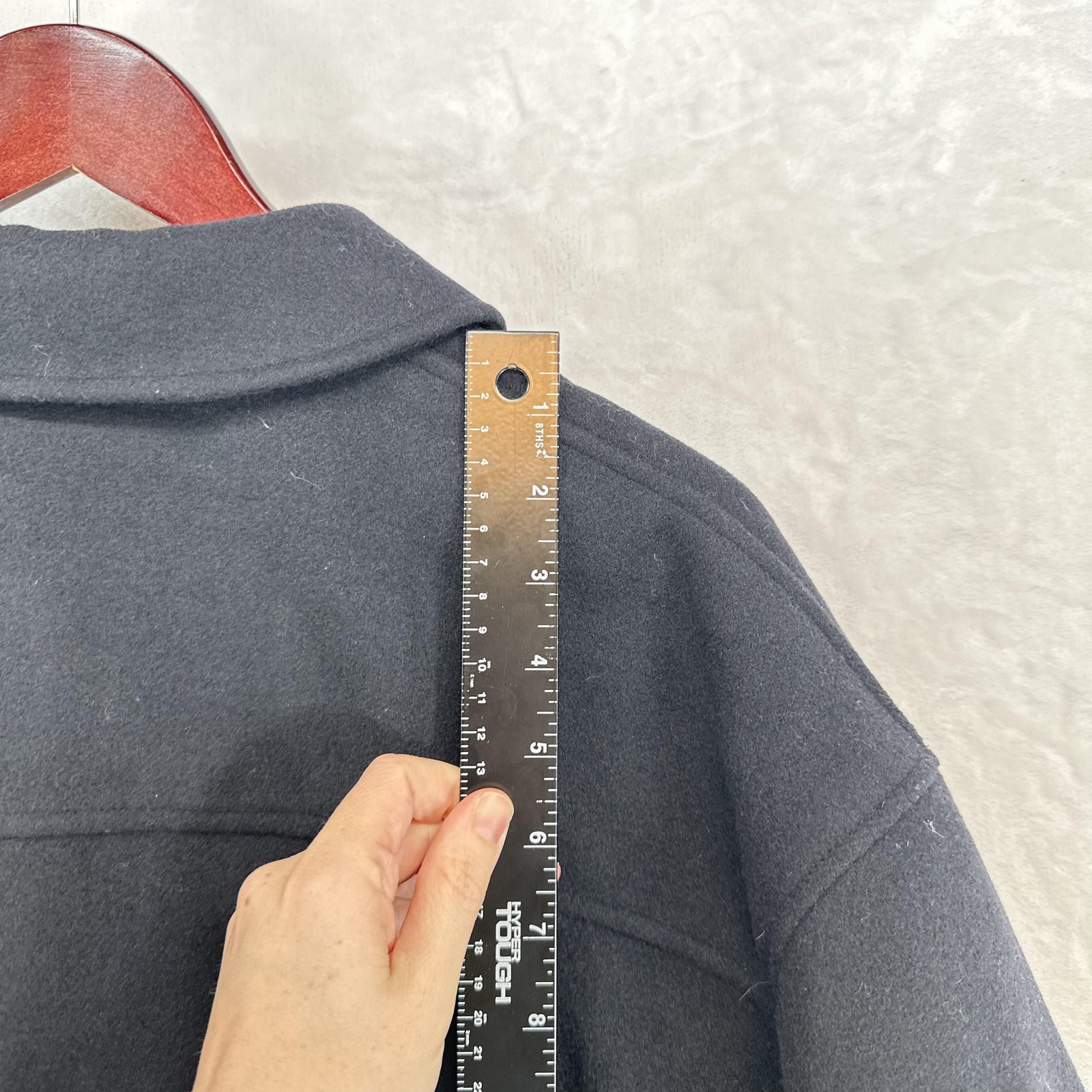 Uniqlo Jacket Womens Medium Navy Oversized Shirt Shacket Button Front Pocket