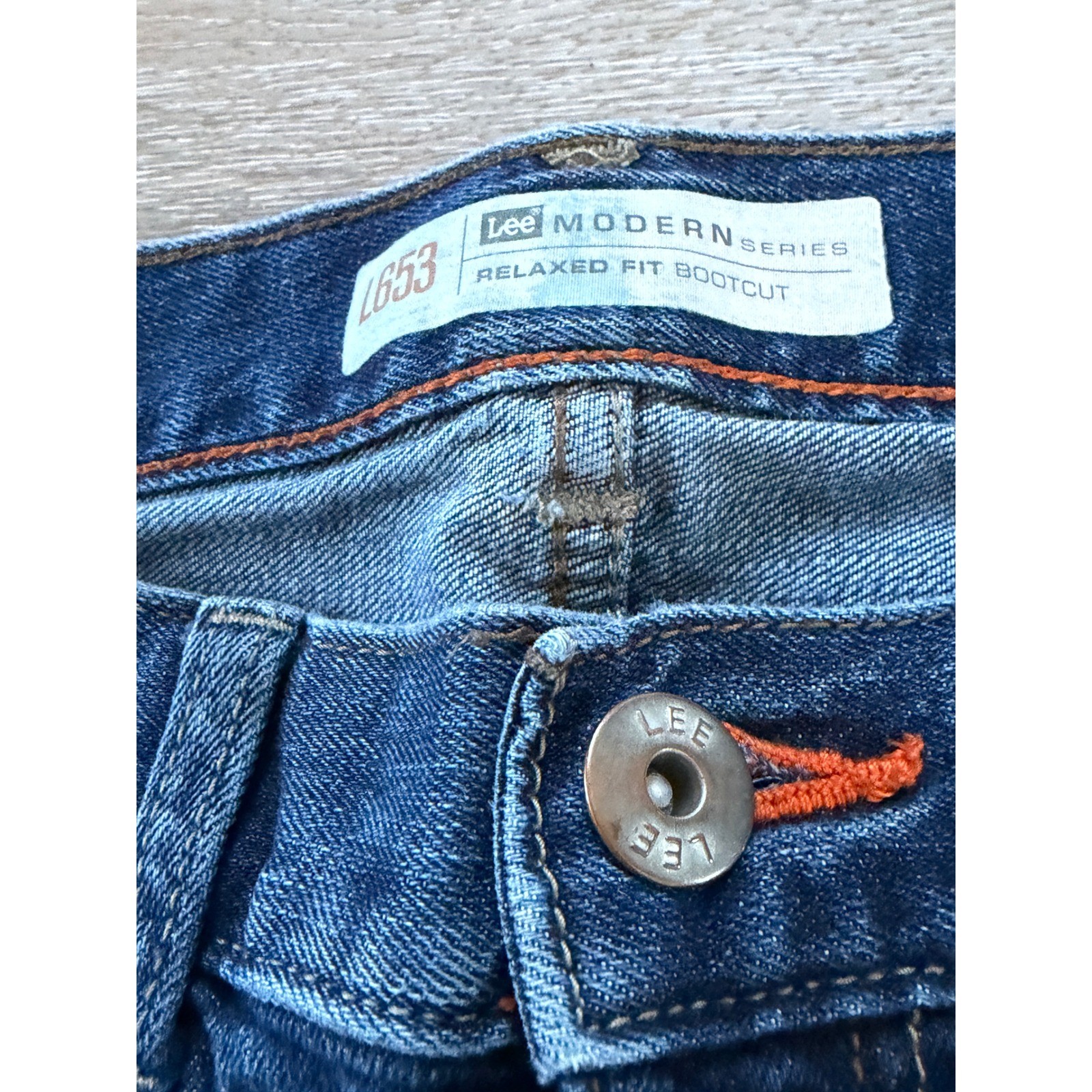 Lee Modern Series Mens Relaxed Fit Bootcut Jeans Blue Denim 32×34 L653