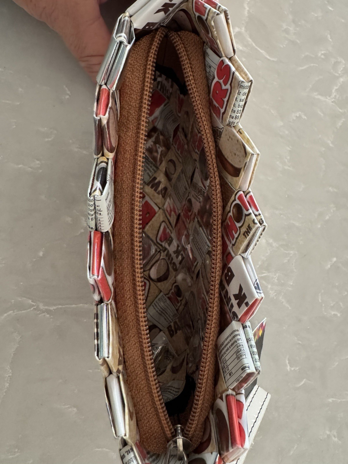New Nahui Ollin WHOPPERS Candy Wrapper Wristlet Bag Clutch Wallet Zipper