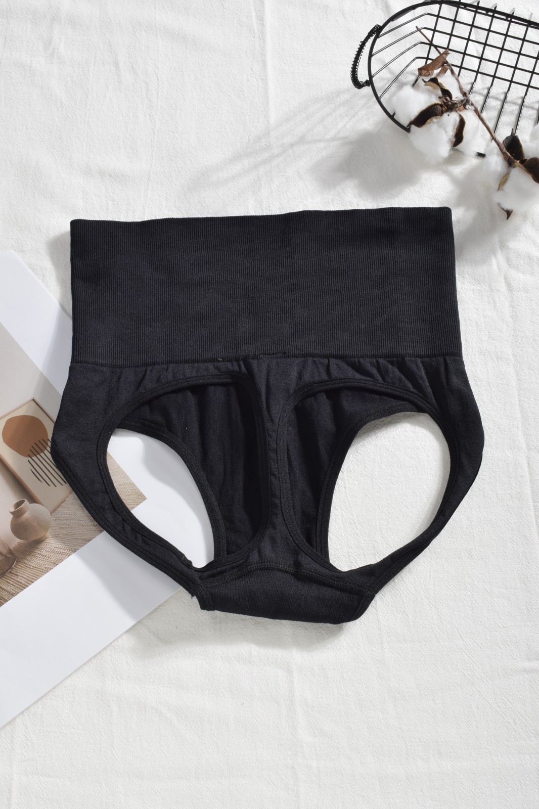 High Waist Butt Lifter Shapewear Tummy Control Open Hip Shaper Shorts