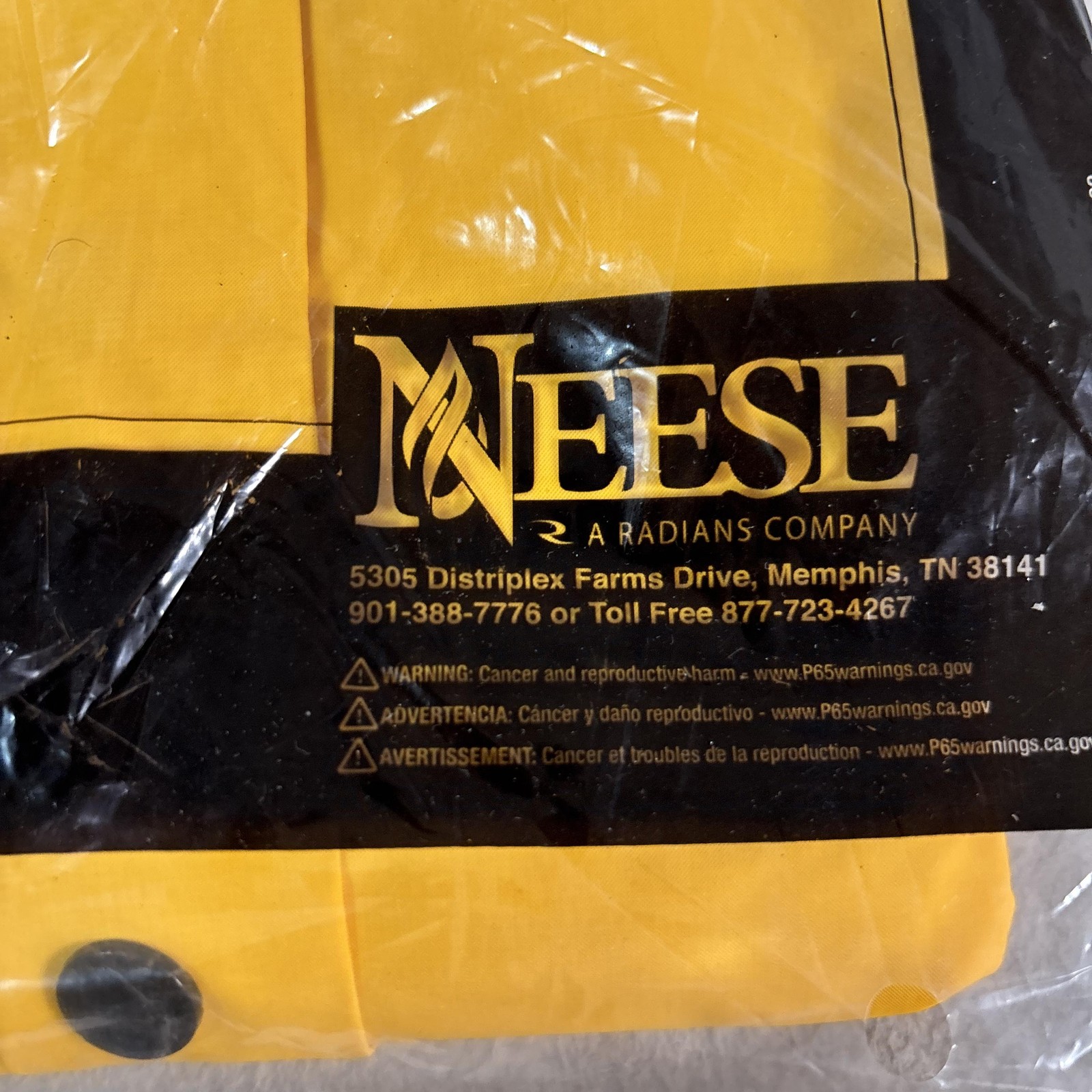 Neese Rain Jacket Mens Medium Yellow Security PVC Polyester 1600JH Coat New