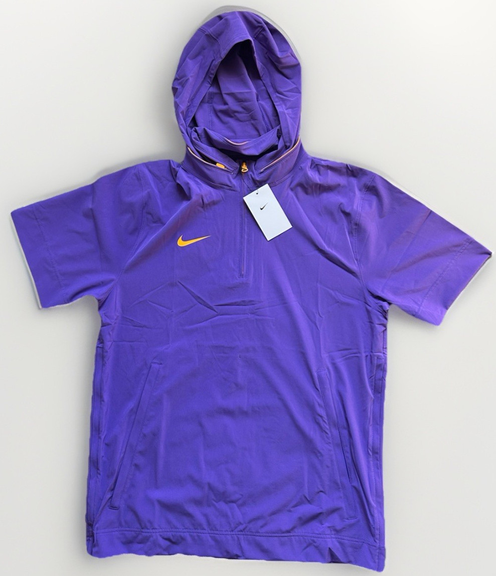 Nike Coaches Sideline 1/4 Zip Pullover Hoodie Jacket Purple FJ9548-546 • Men’s M