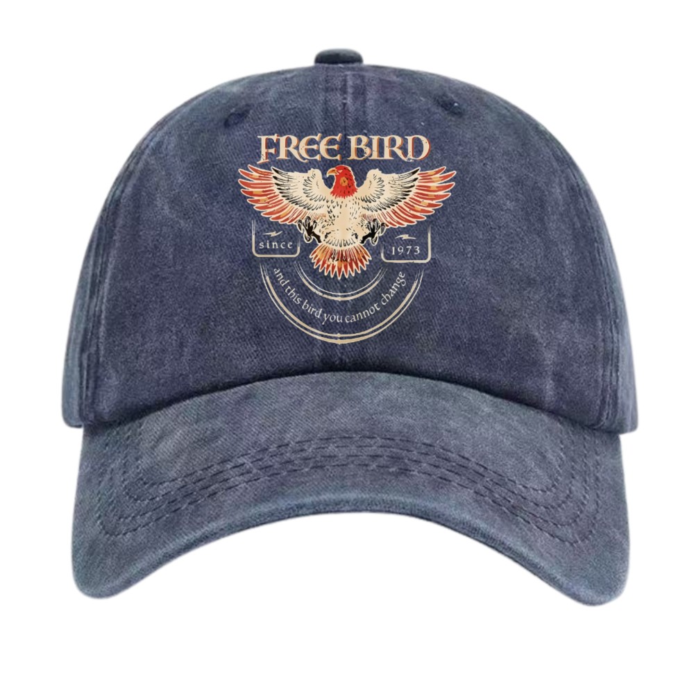 Retro “Free Bird” Eagle & Lyrics Baseball Cap