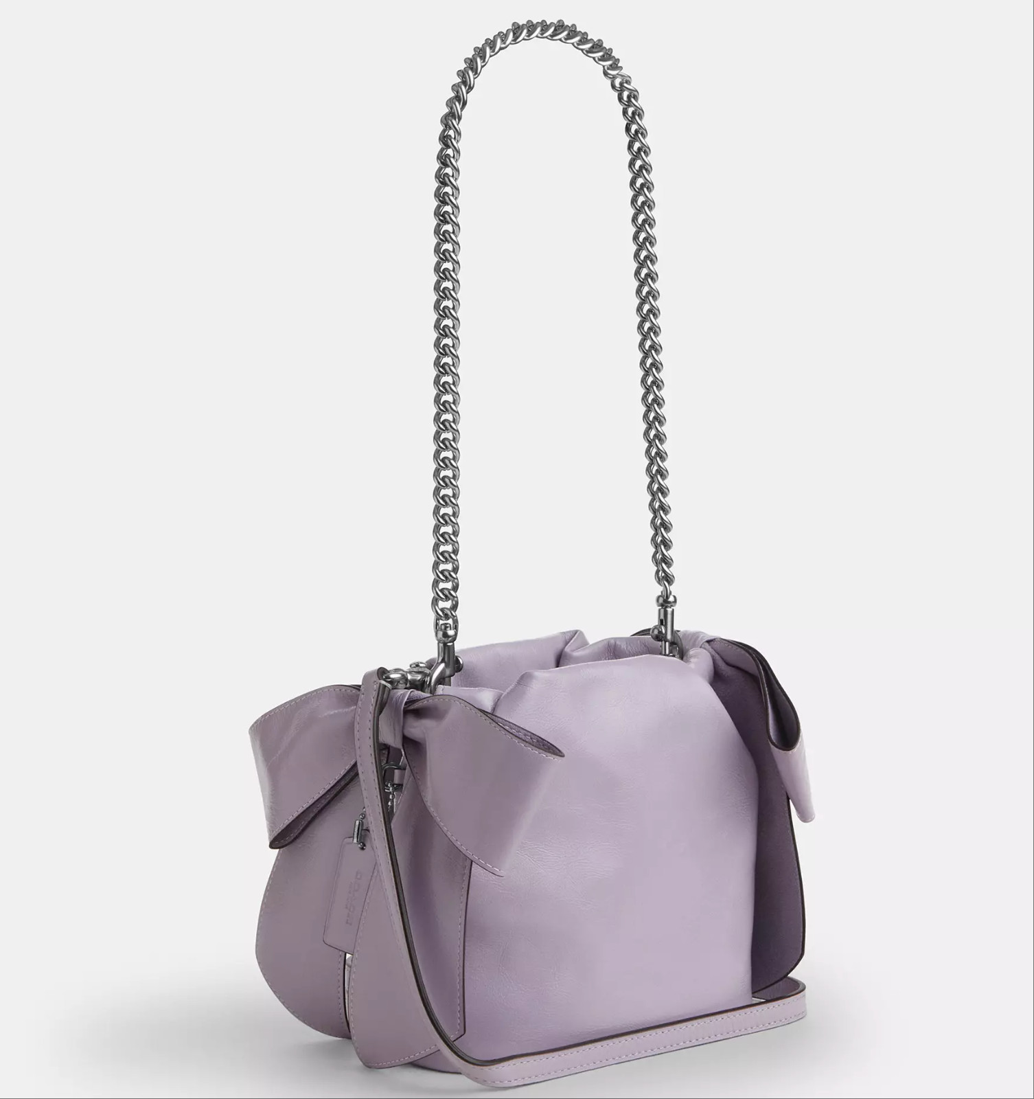 NWT Coach Faye Mini Drawstring Bag With Bows CEL03 Light Amethyst