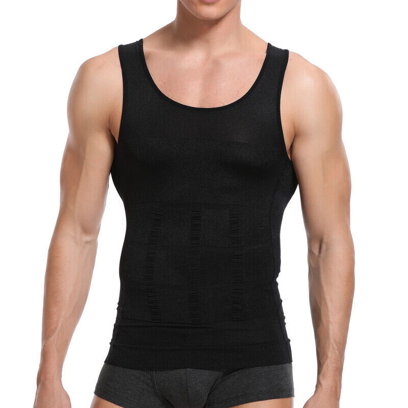 Men’s Body Shaper Toning T-Shirt Ultra Durable Vest Compression Slim Underwear