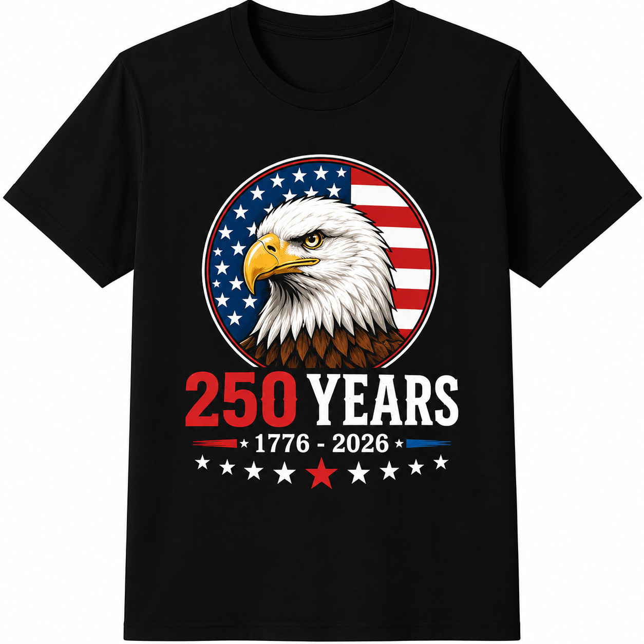 America 250 years Bald Eagle Flag Patriotic 4th July Independence Gift UnisexTee