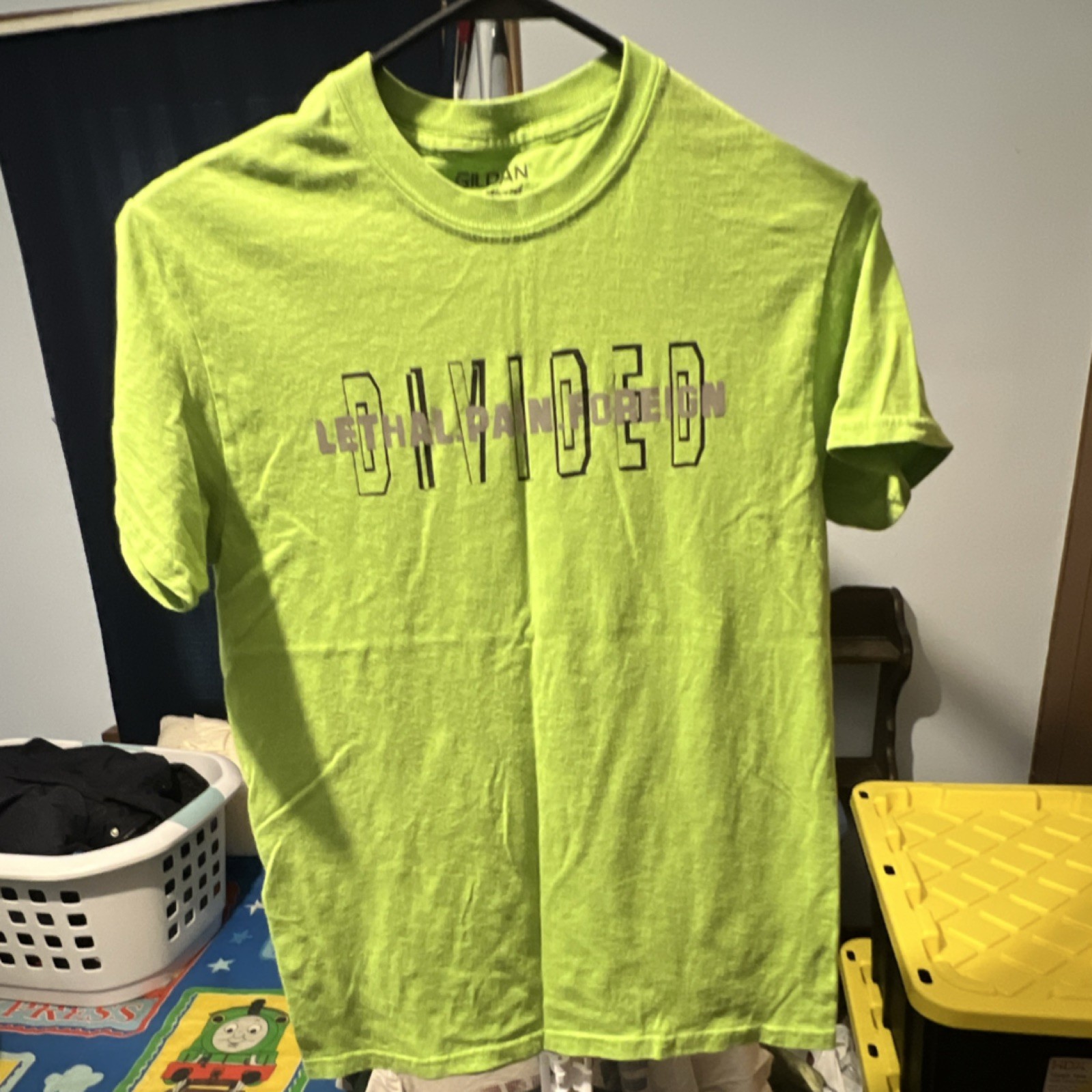 Gildan Men’s S Green Graphic DryBlend Cotton Blend Short Sleeve T-Shirt