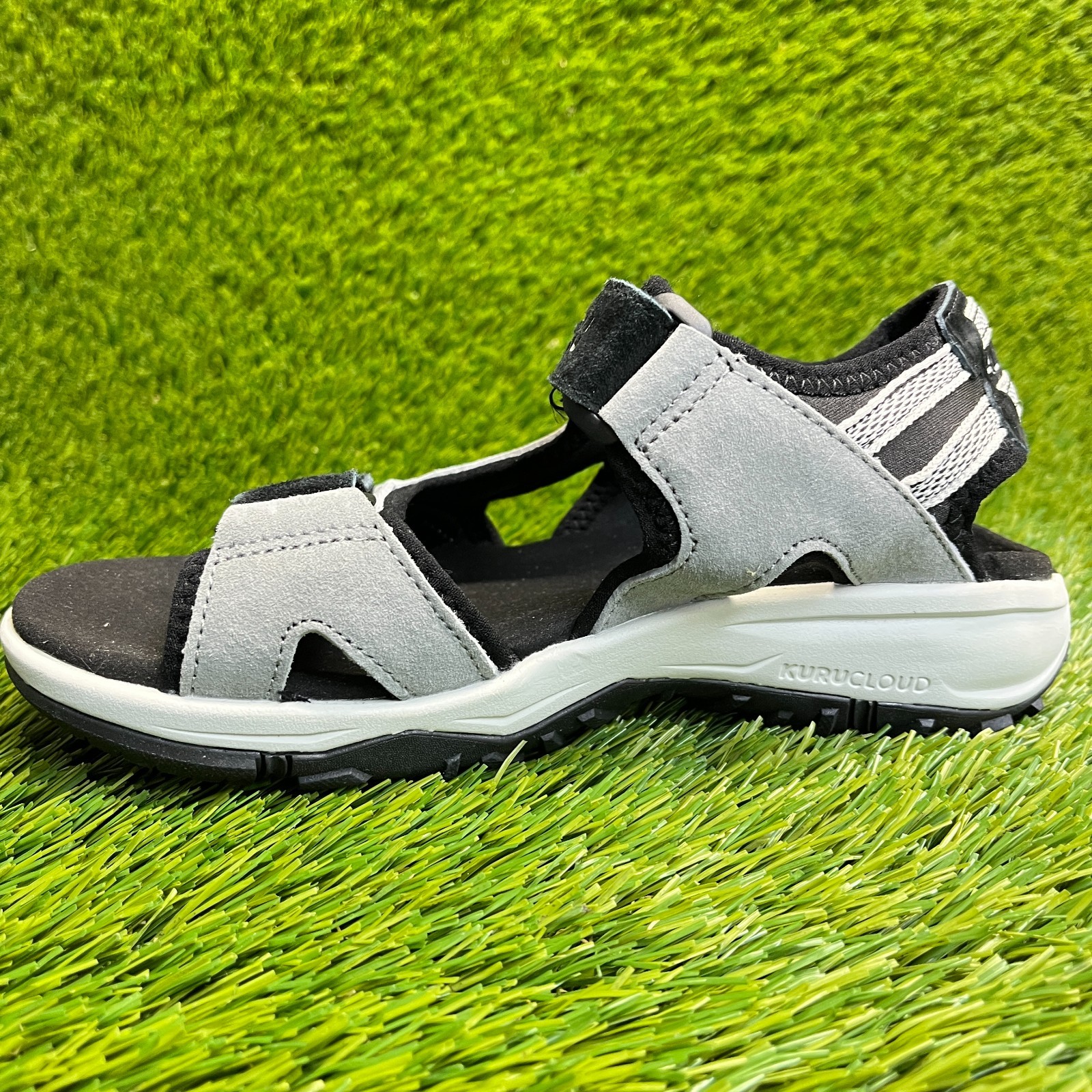 Kuru Tread Womens Size 6 Gray Black Beach Walking Outdoor Sport Strappy Sandals