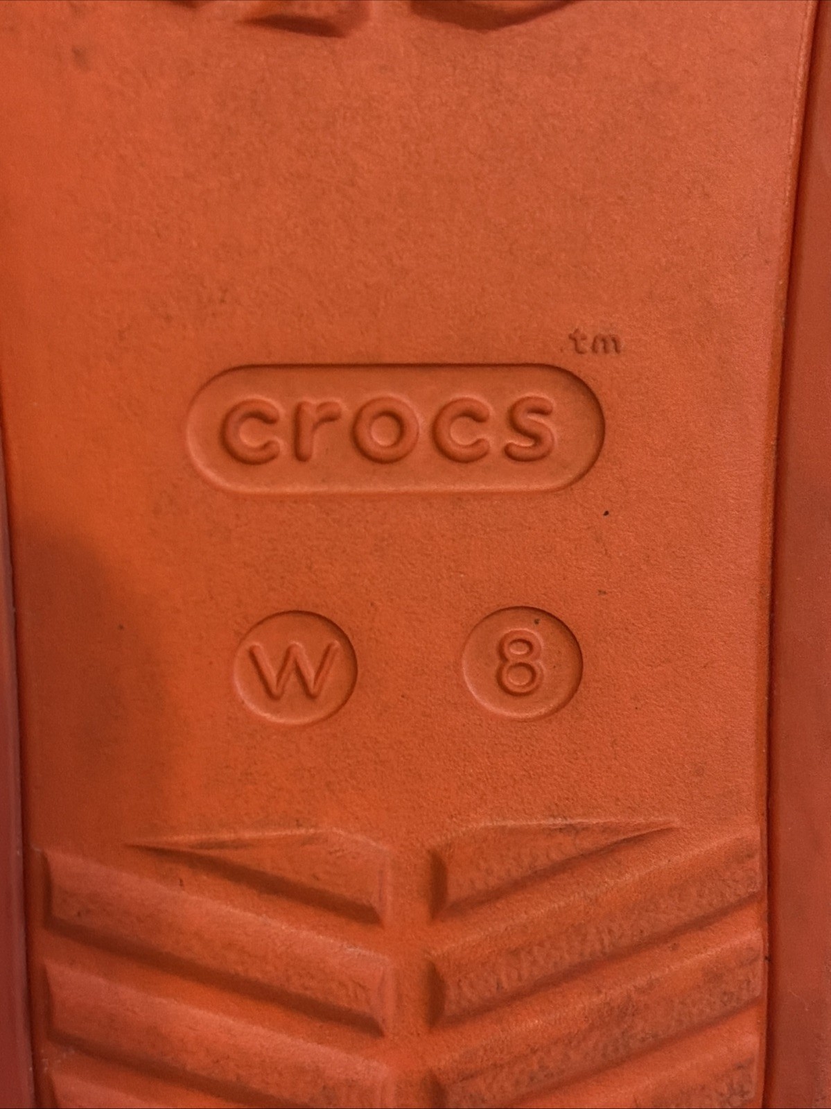 Crocs Miami Slide Sandals Womens Sz 8 Slip On Flats Orange Comfort Shoes