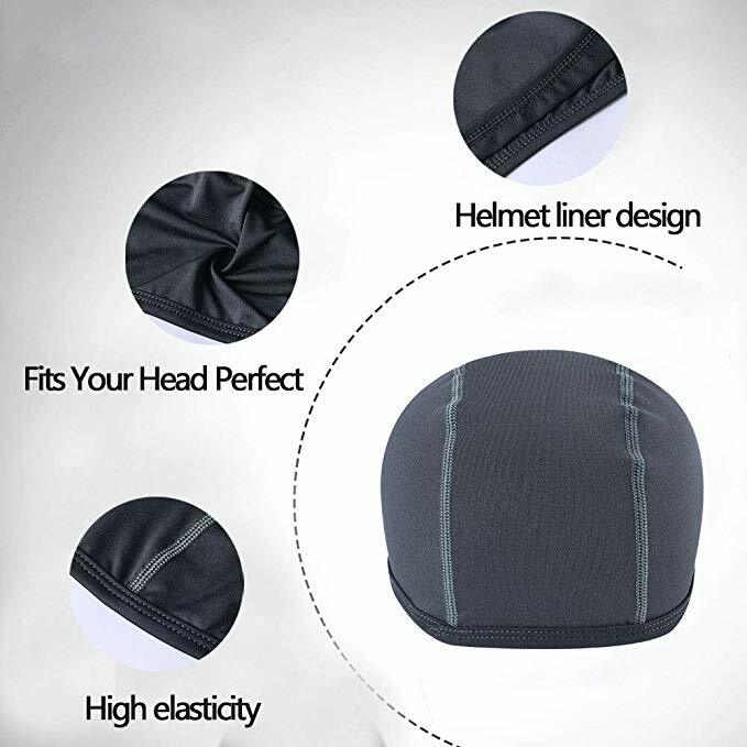 Cooling Skull Cap Helmet Liner Beanie Mesh Cycling Running Hat Fits Under Helmet