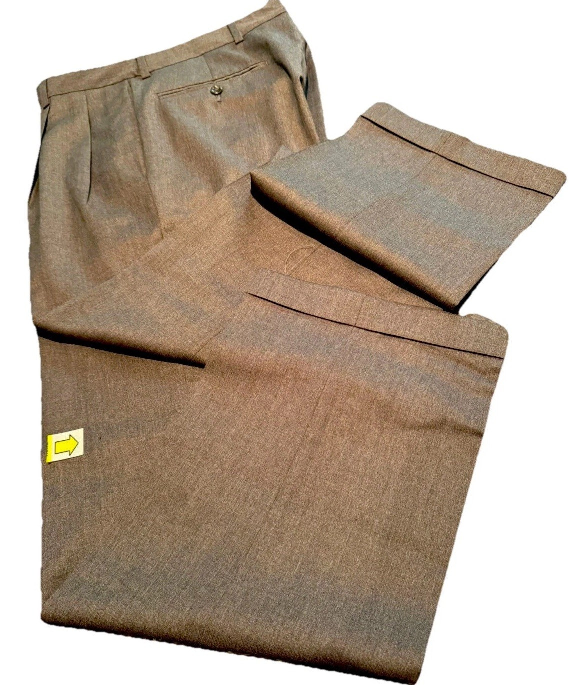 Jos. A Bank Signature Collection Wool Pants MEN 32×30 Pleated Cuffed Gray