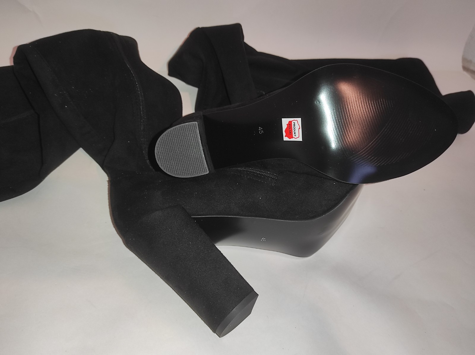 Suede Stretch Over The Knee Boots In Many Colours 11cm Block 37 38 39 40 41