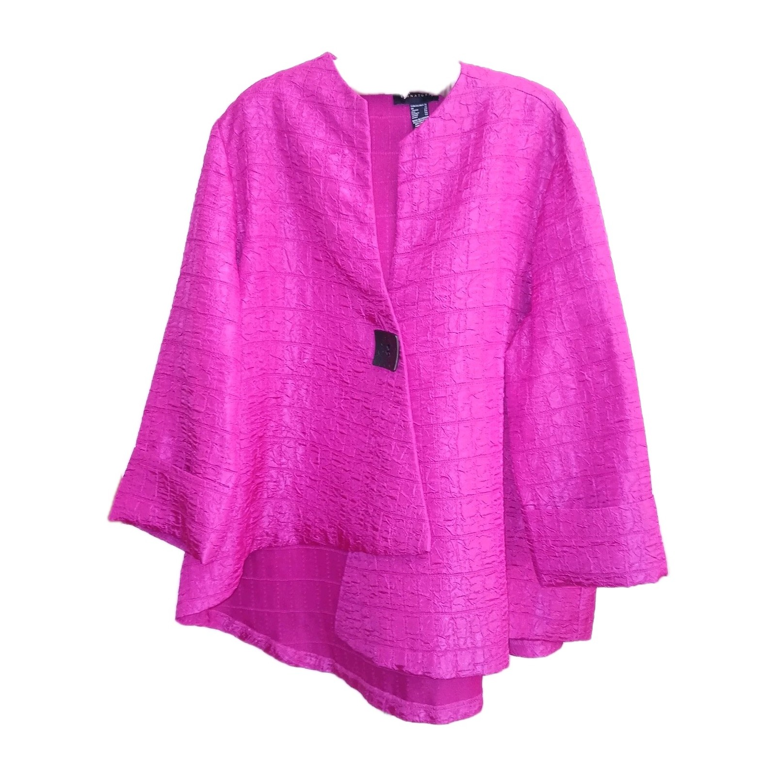 Joseph Ribkoff Signature Women Asymmetric Swing Jacket 16 Fuchsia Pink Church
