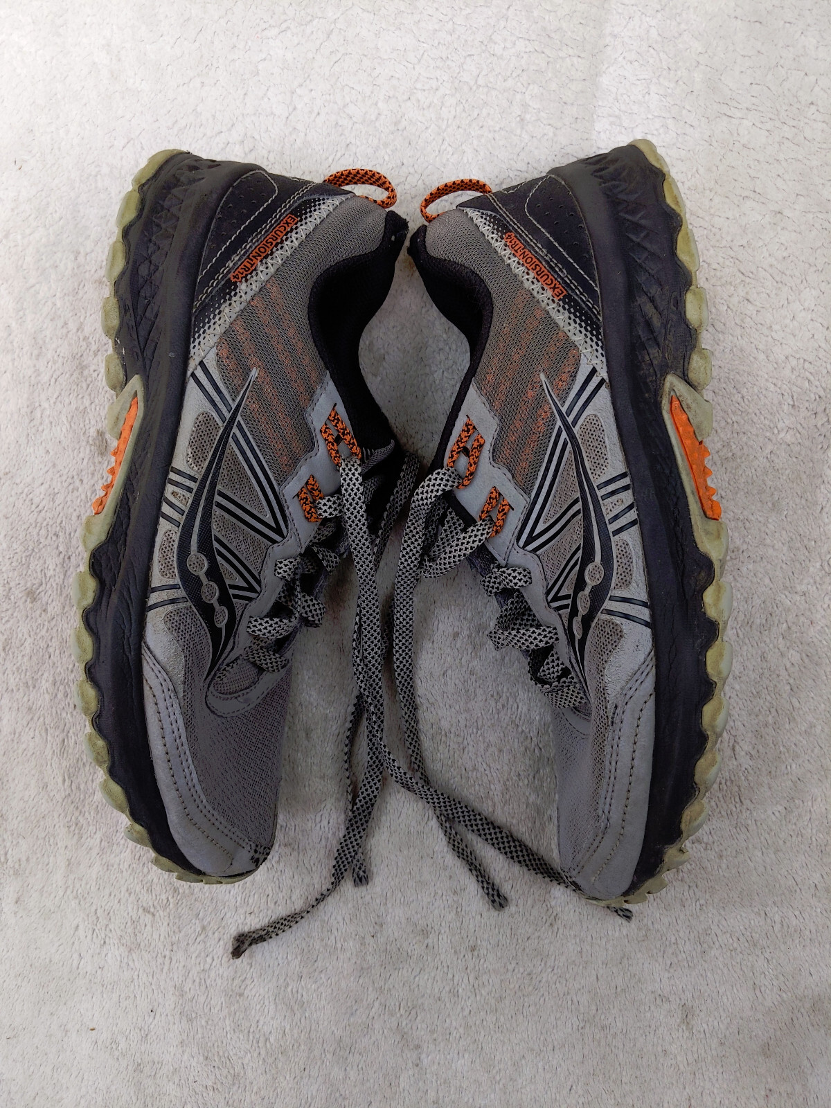 Saucony Excursion Tr14 Mens 8 41 Gray Orange Trail Running Shoe Jogging S20586
