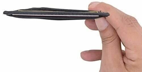 Men’s Minimalist Slim Thin Front Pocket Credit Card ID Holder Leather Wallet