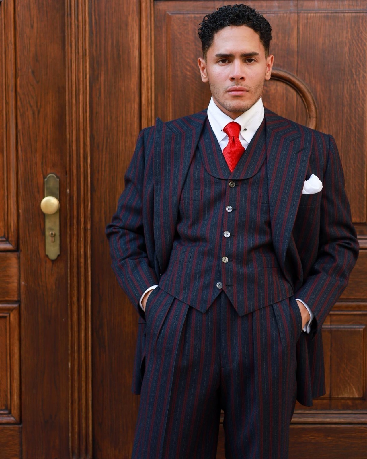 Mens Suits Checked Striped Business Regular Fit Peak Lapel Outwear Work Casual