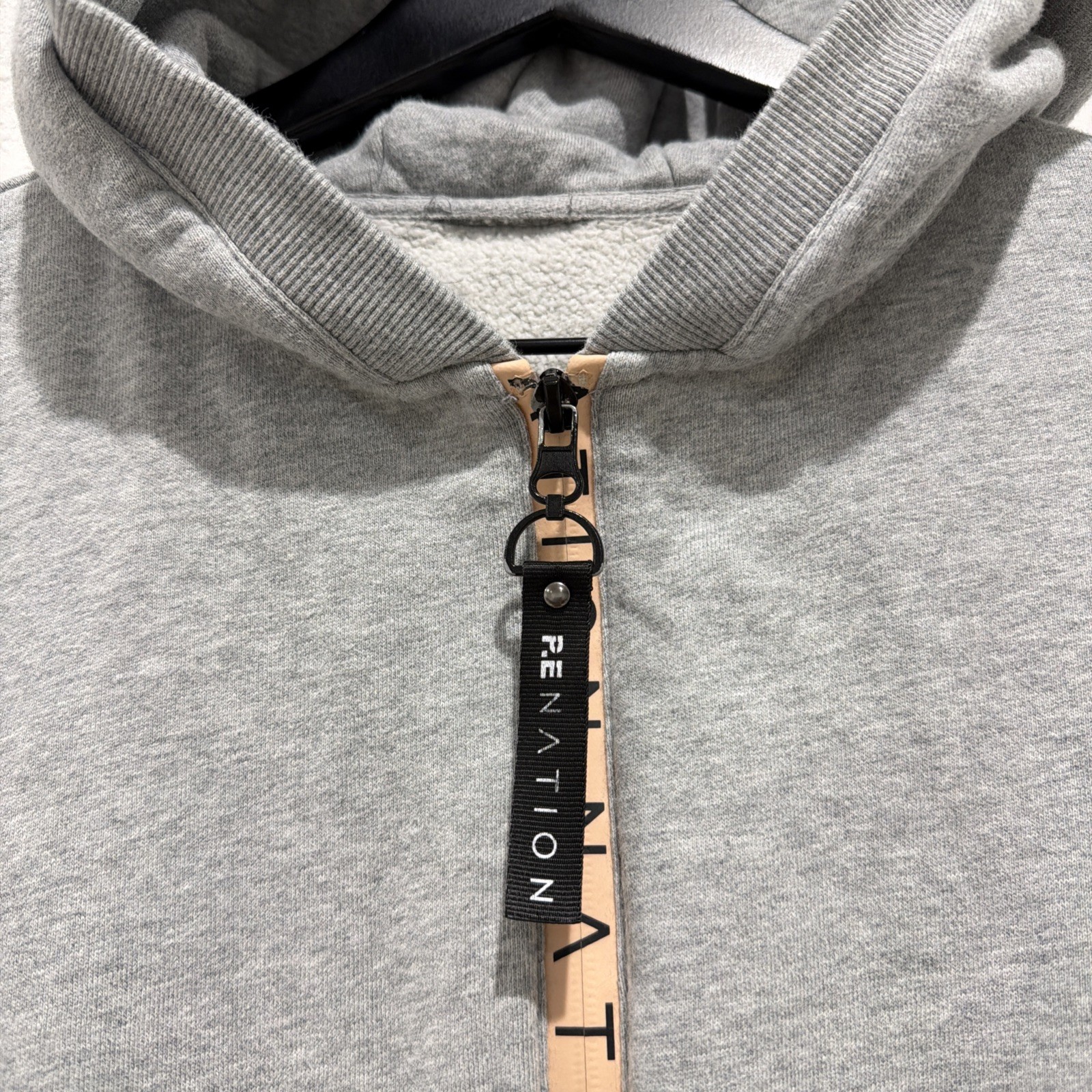 P.E Nation Gray Full Zip Hoodie Stars Size Medium