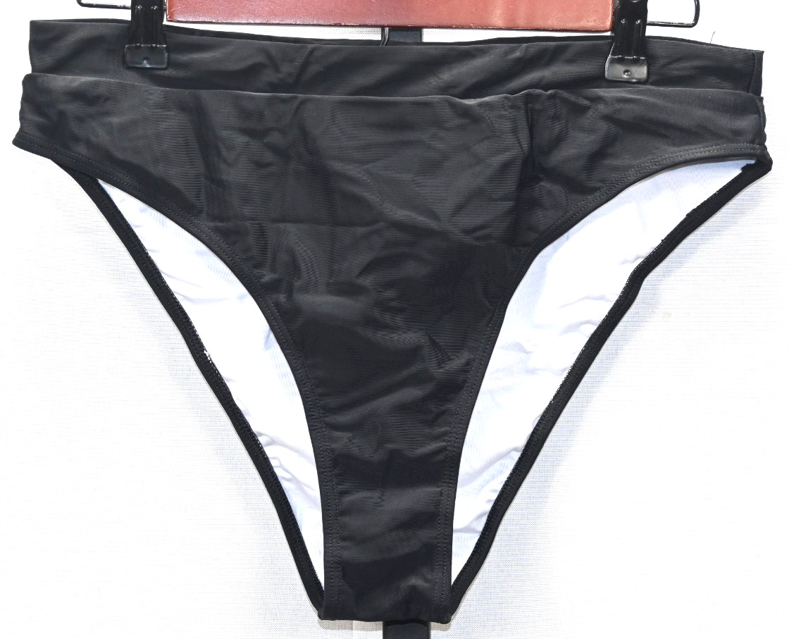 Black Bikini Bottom Size XL 80% Nylon 20% Spandex Unknown Brand