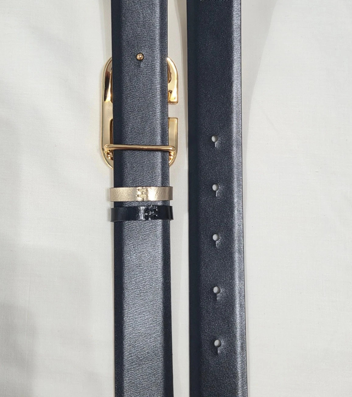 Valentino Garavani Reversible Gold & Black Rhinestone Studded Belt 95cm